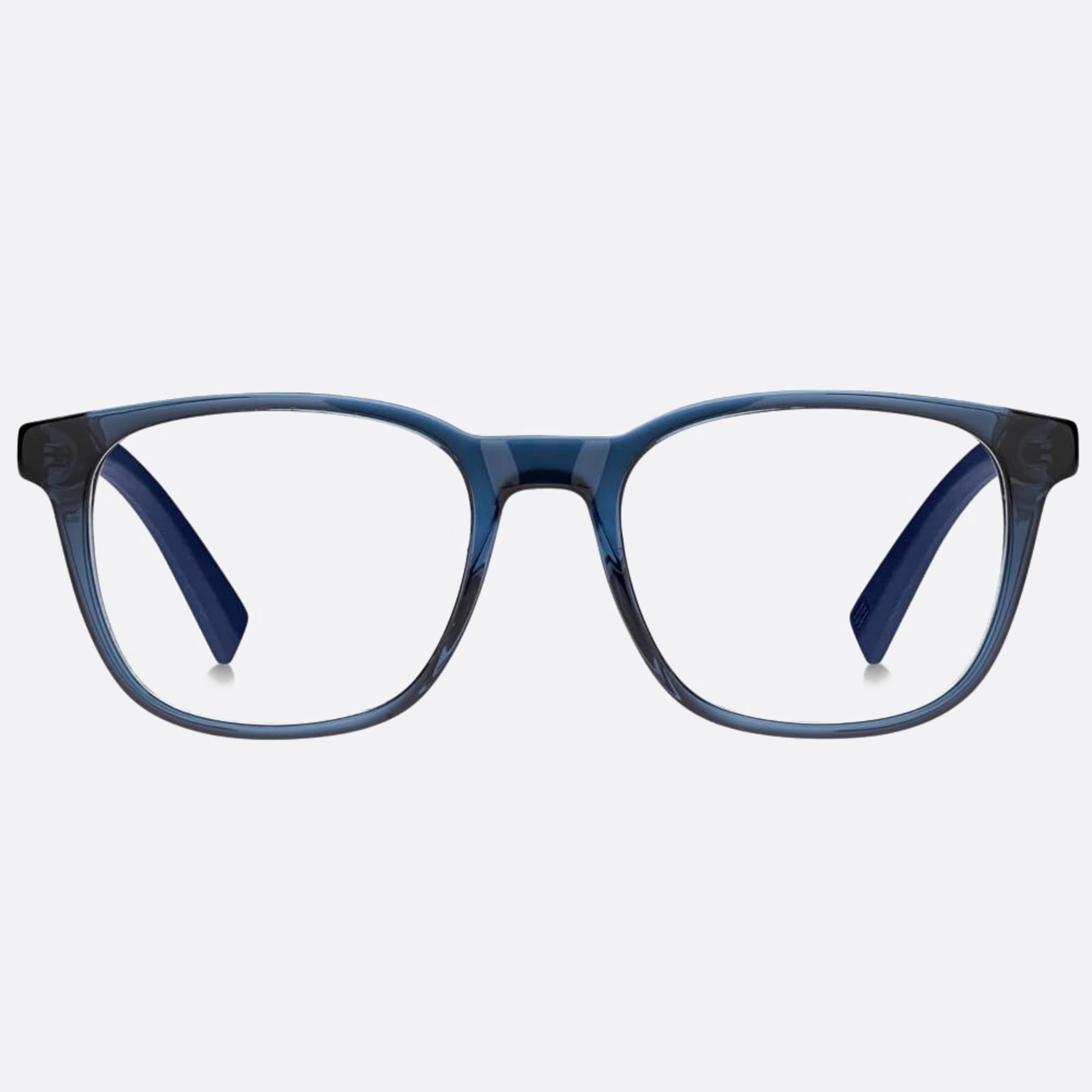 Tommy 51mm Hilfiger Xw0 Blue Geometric Men Eyeglasses - Main View