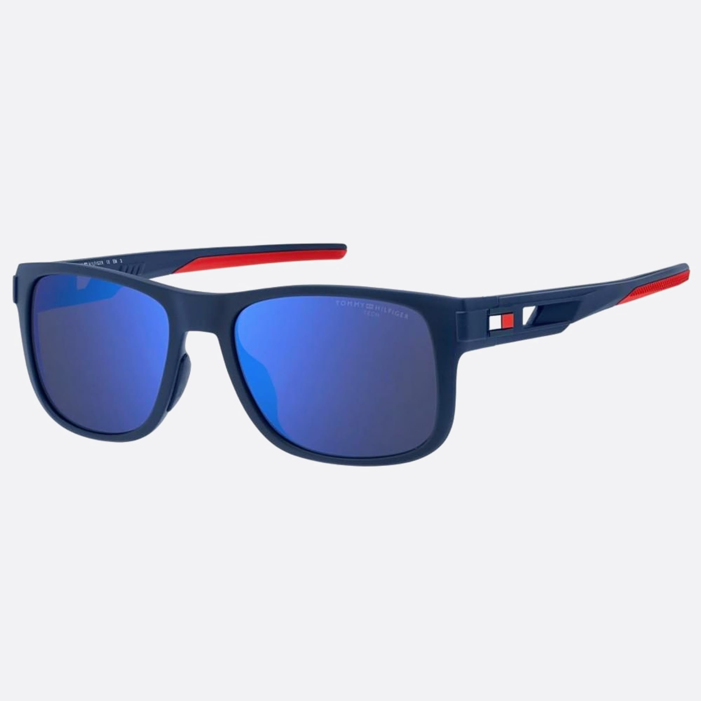 Tommy 55mm Hilfiger Fll Blue Geometric Men Sunglasses - Side View