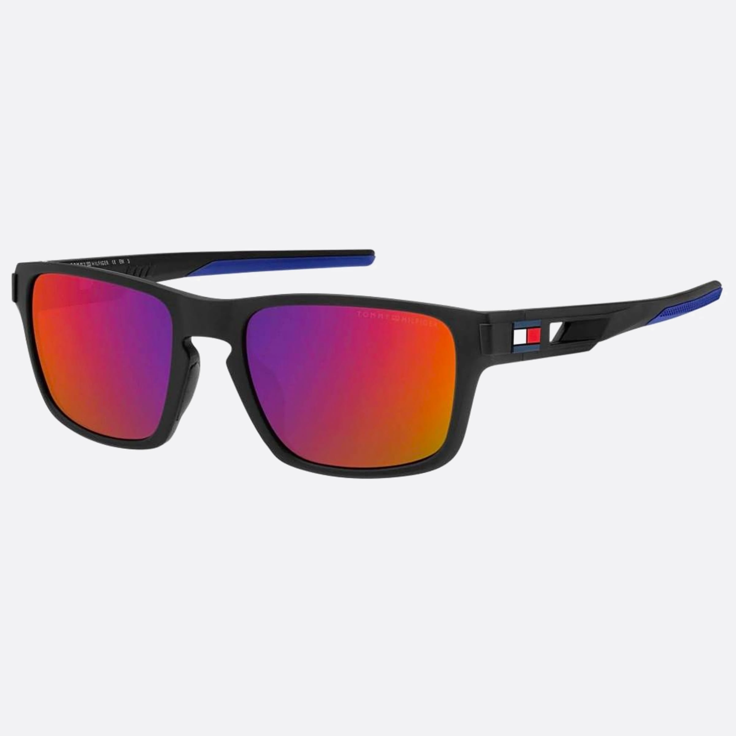 Tommy 55mm Hilfiger 0vk Black Sports Men Sunglasses - Side View