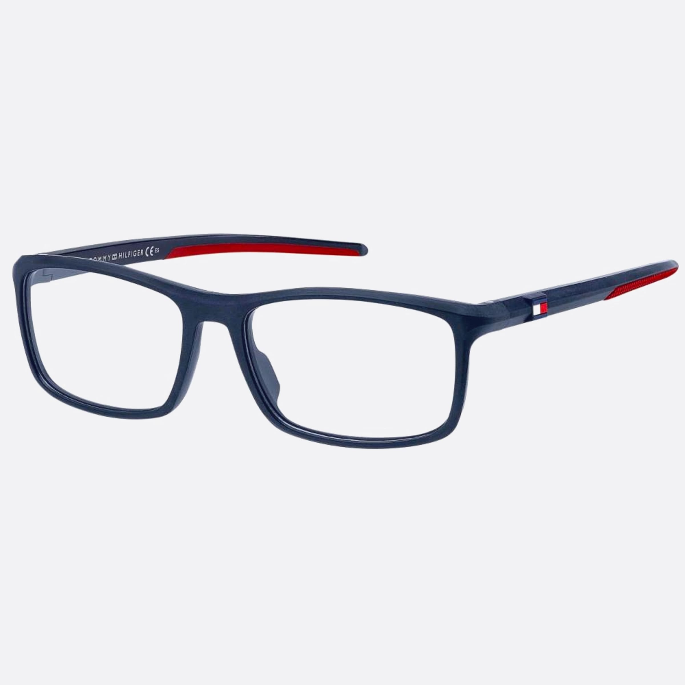 Tommy 55mm Hilfiger Wir Blue Geometric Men Eyeglasses - Side View