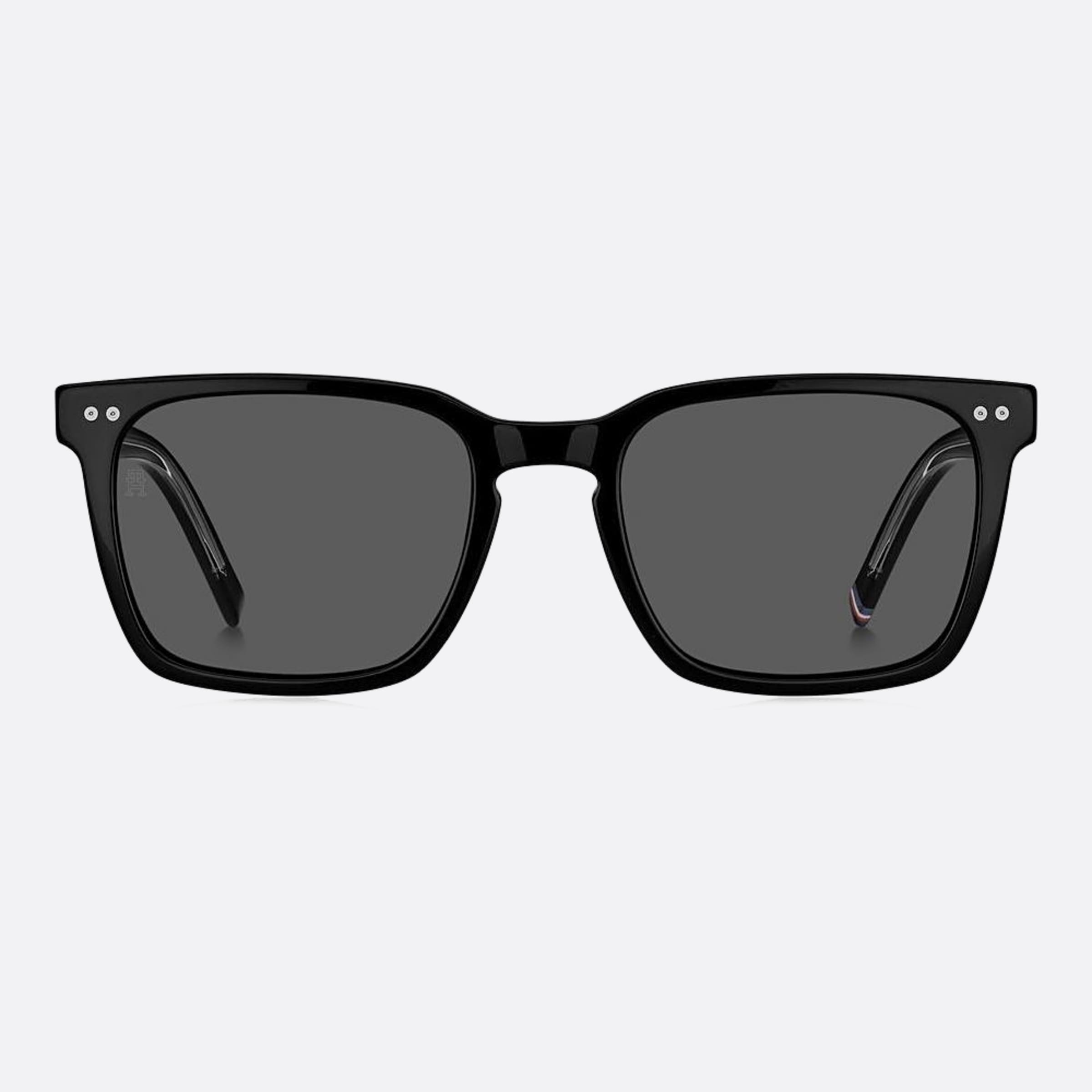 Tommy 53mm Hilfiger Black Squared Men Sunglasses - Main View