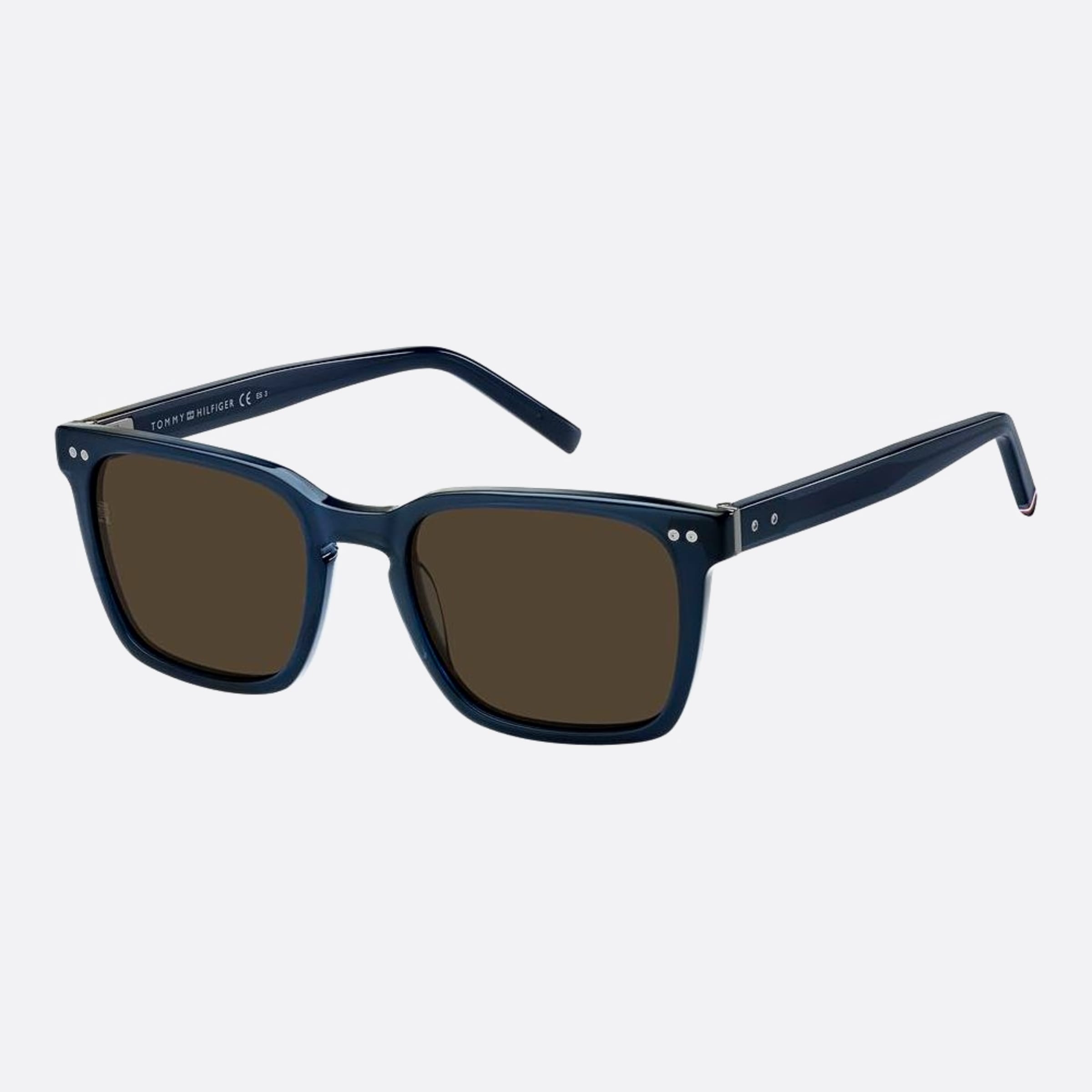 Tommy 53mm Hilfiger Pjp Black Squared Men Sunglasses - Side View