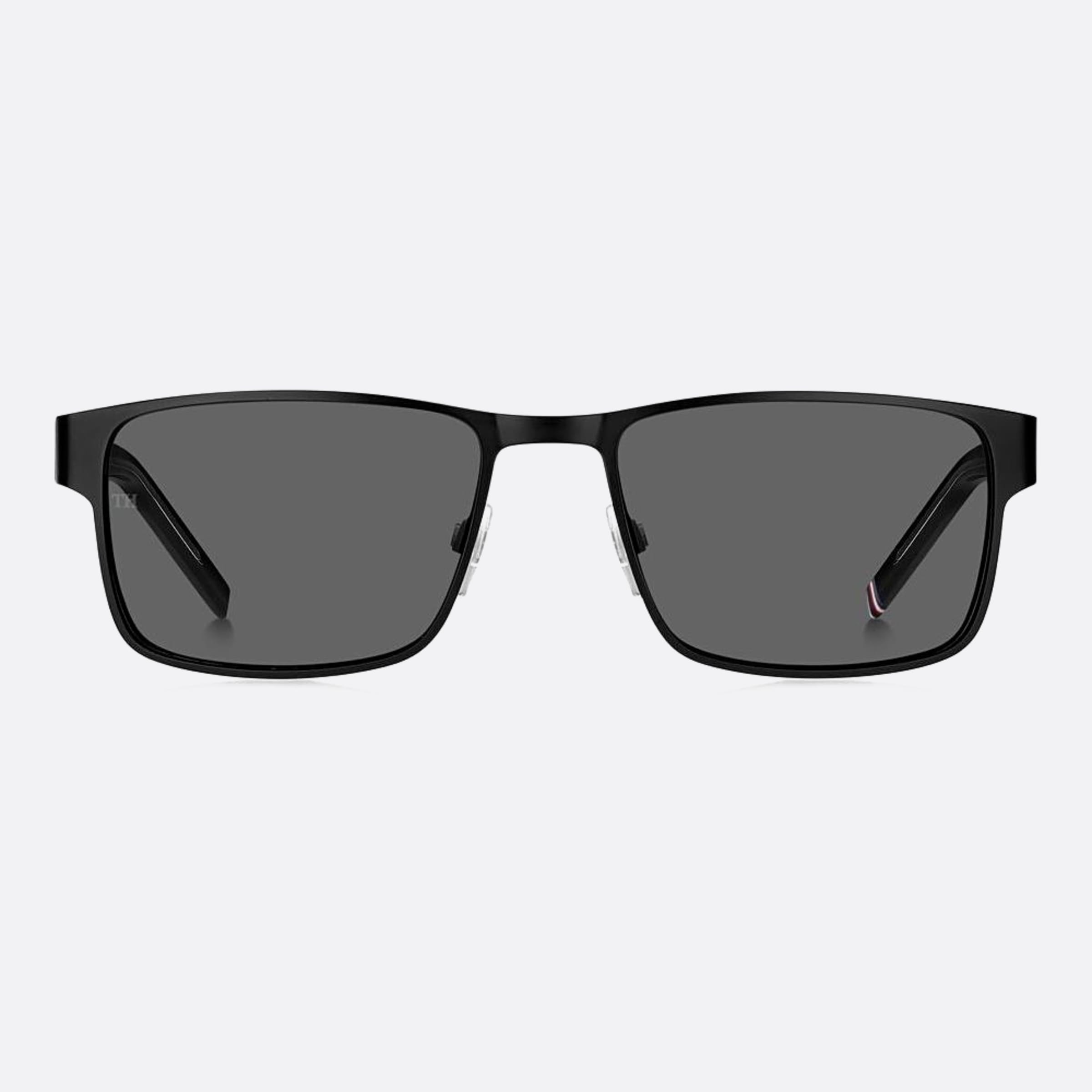 Tommy 57mm Hilfiger Black Geometric Men Sunglasses - Main View