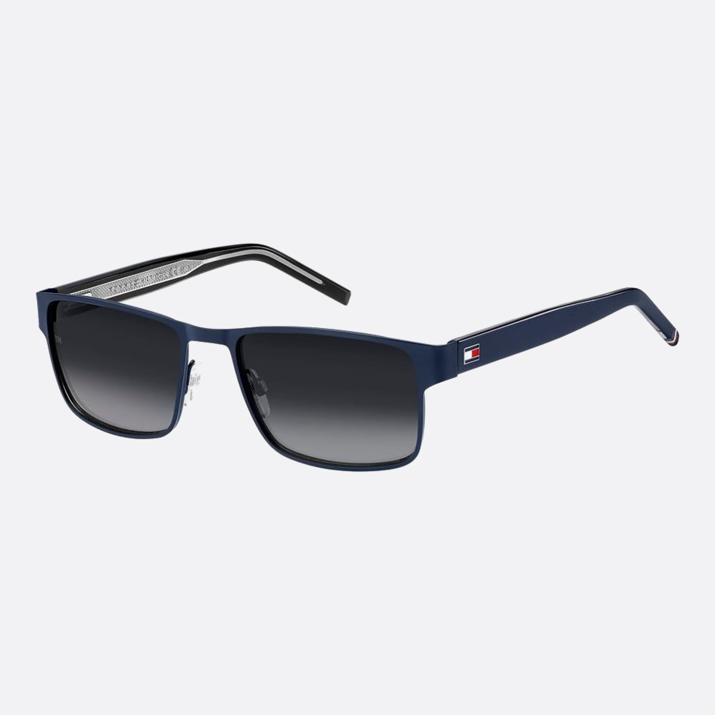 Tommy 57mm Hilfiger Fll Blue Geometric Men Sunglasses - Side View