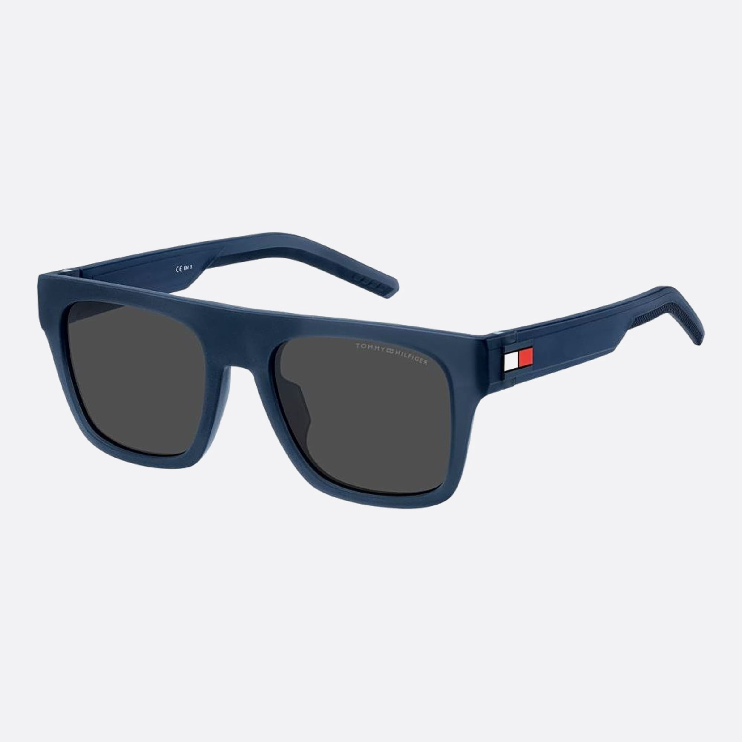 Tommy 52mm Hilfiger Fll Blue Squared Men Sunglasses - Side View