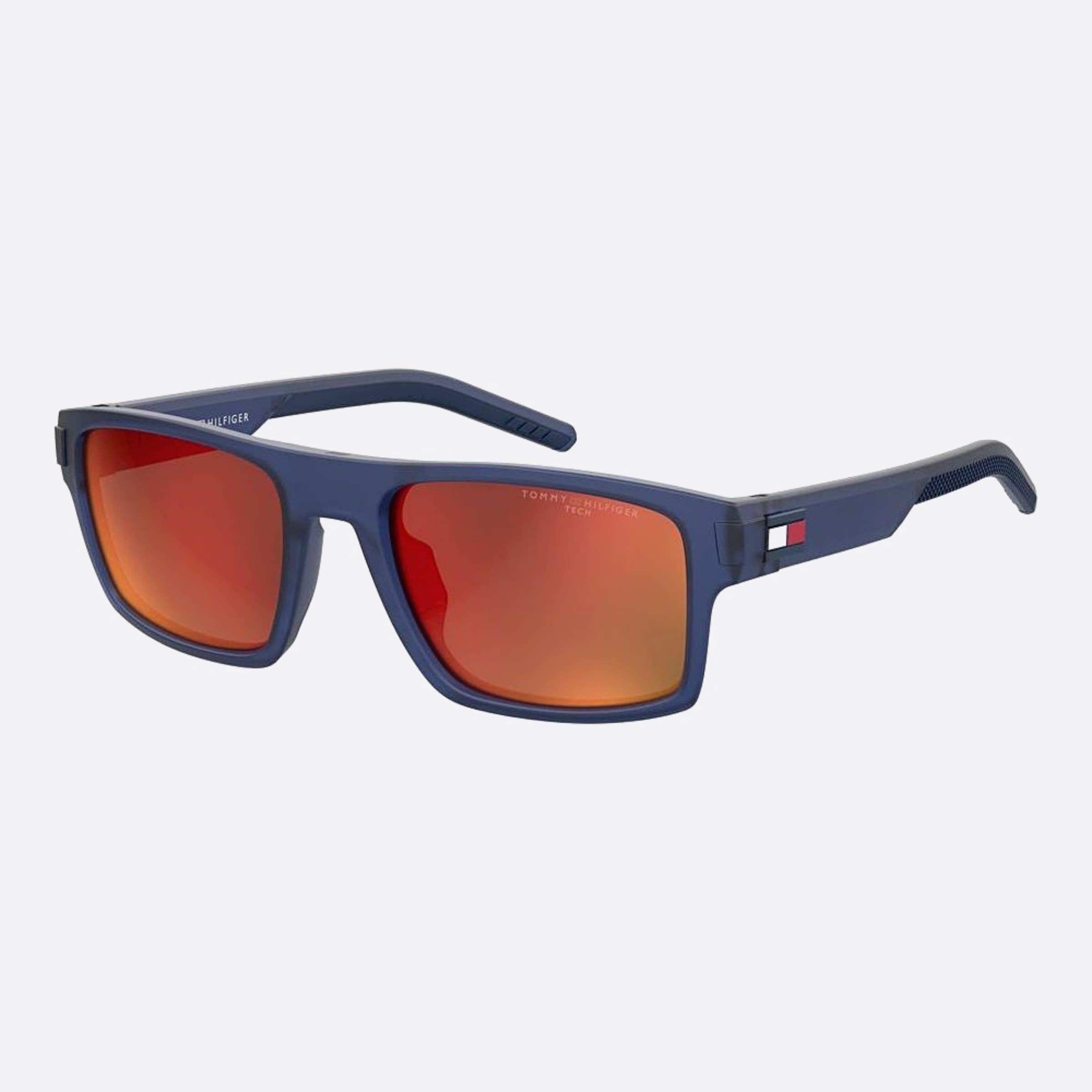 Tommy 55mm Hilfiger Fll Blue Squared Men Sunglasses - Side View