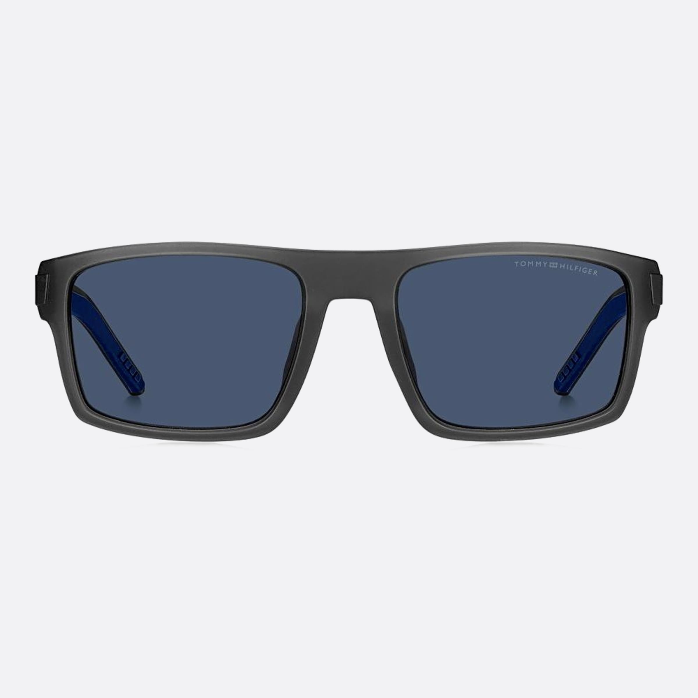 Tommy 55mm Hilfiger Fre Grey Squared Men Sunglasses - Main View