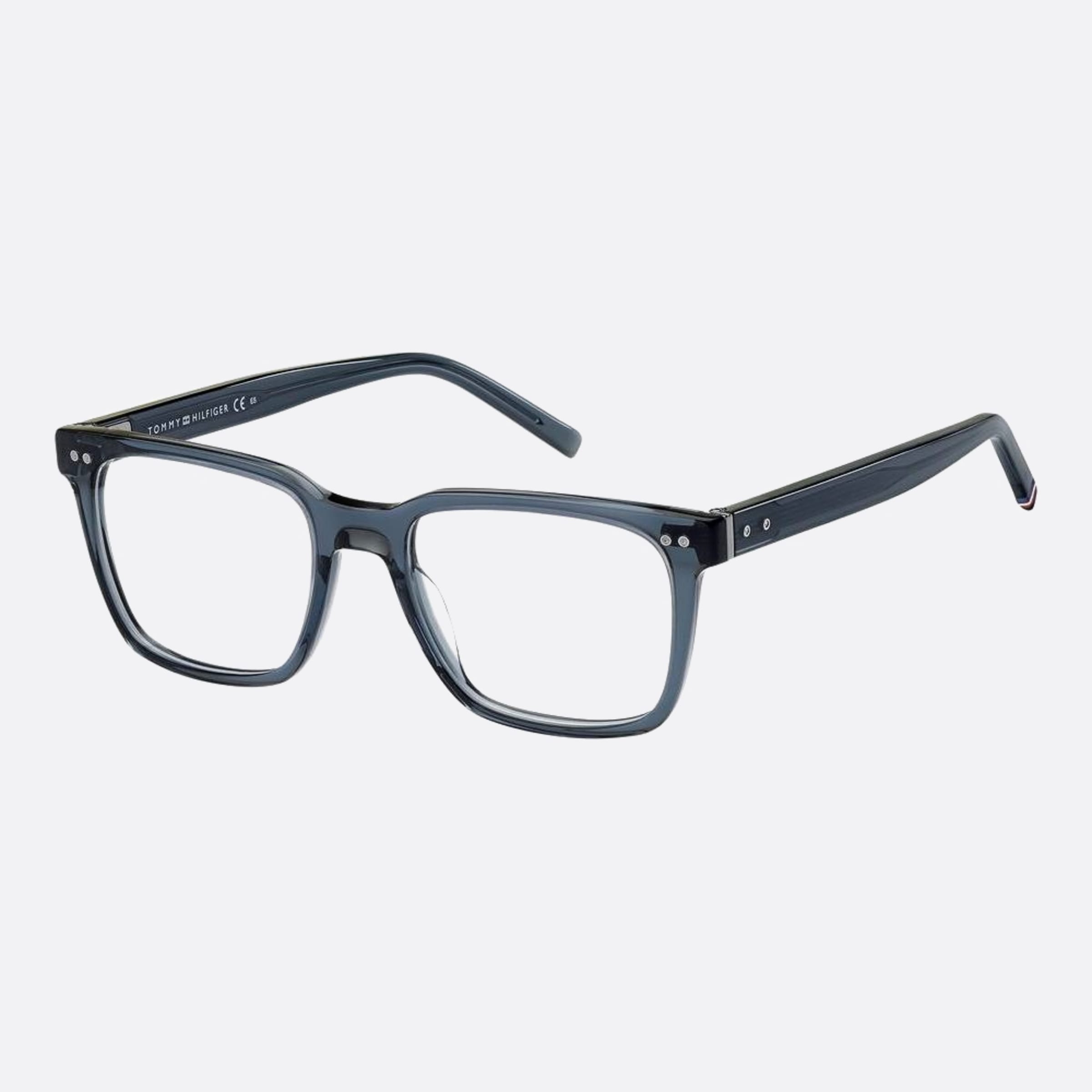 Tommy 53mm Hilfiger Pjp Blue Squared Men Eyeglasses - Side View