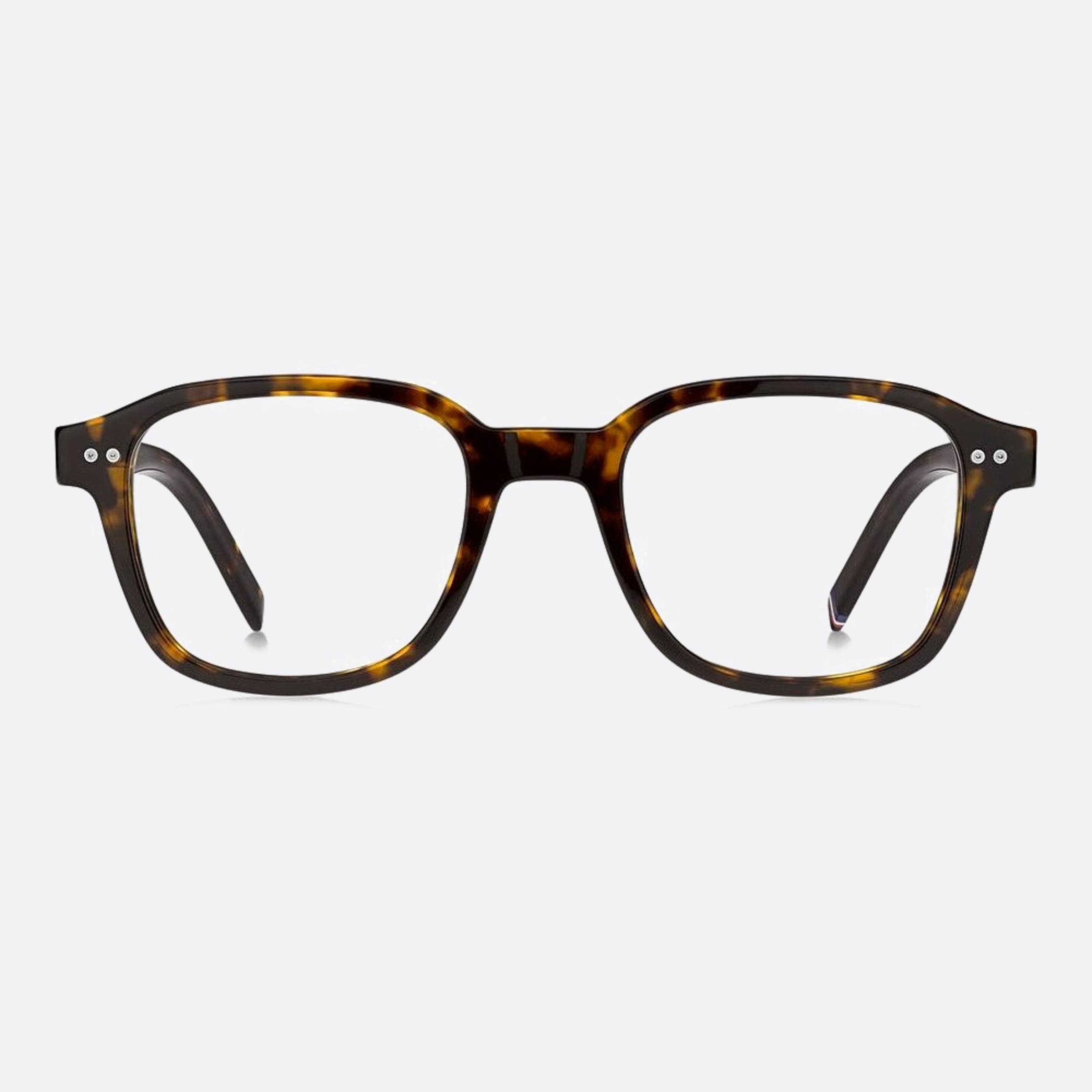 Tommy 50mm Hilfiger Havana Squared Men Eyeglasses - Main View
