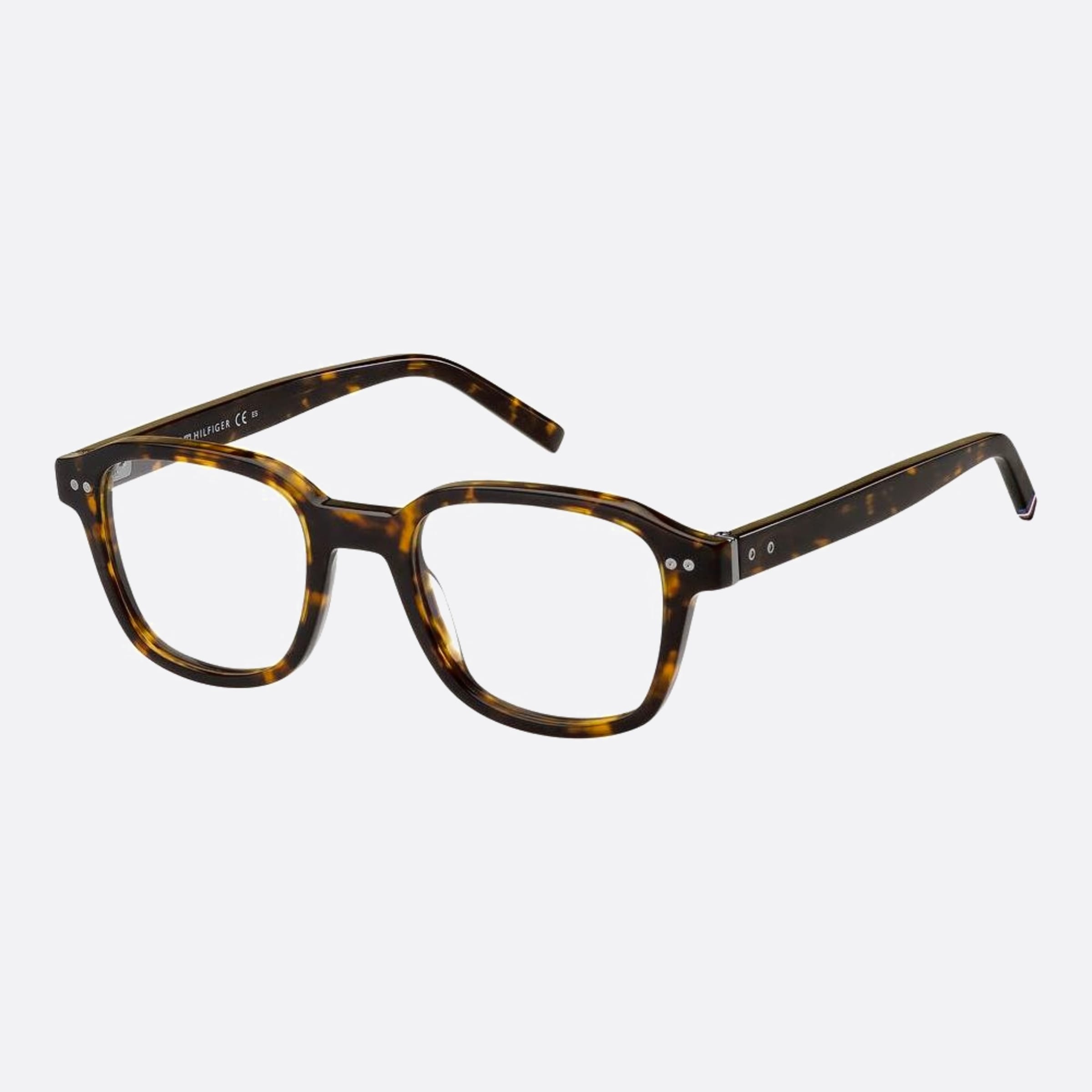 Tommy 50mm Hilfiger Havana Squared Men Eyeglasses - Side View