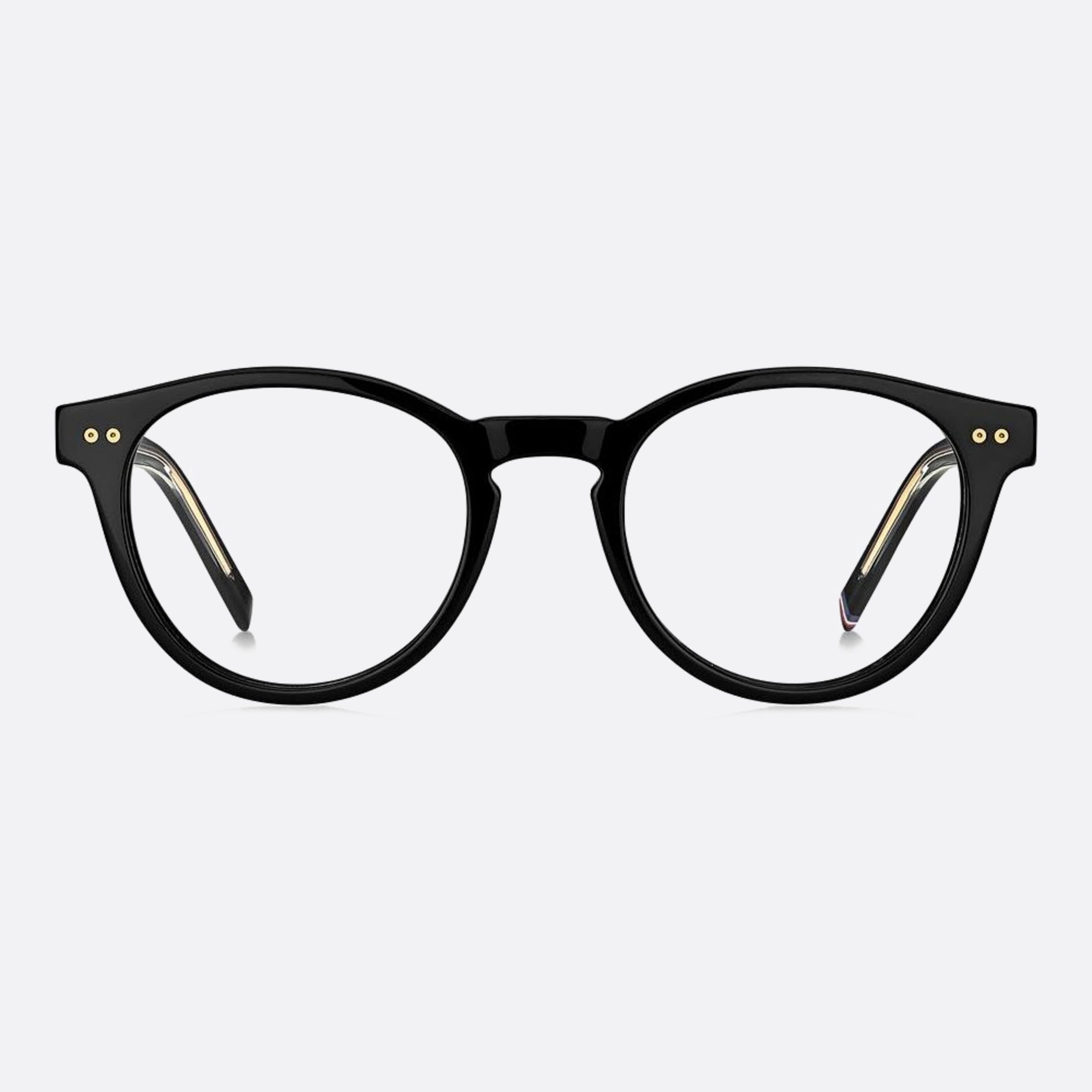 Tommy 50mm Hilfiger Black Squared Men Eyeglasses - Main View