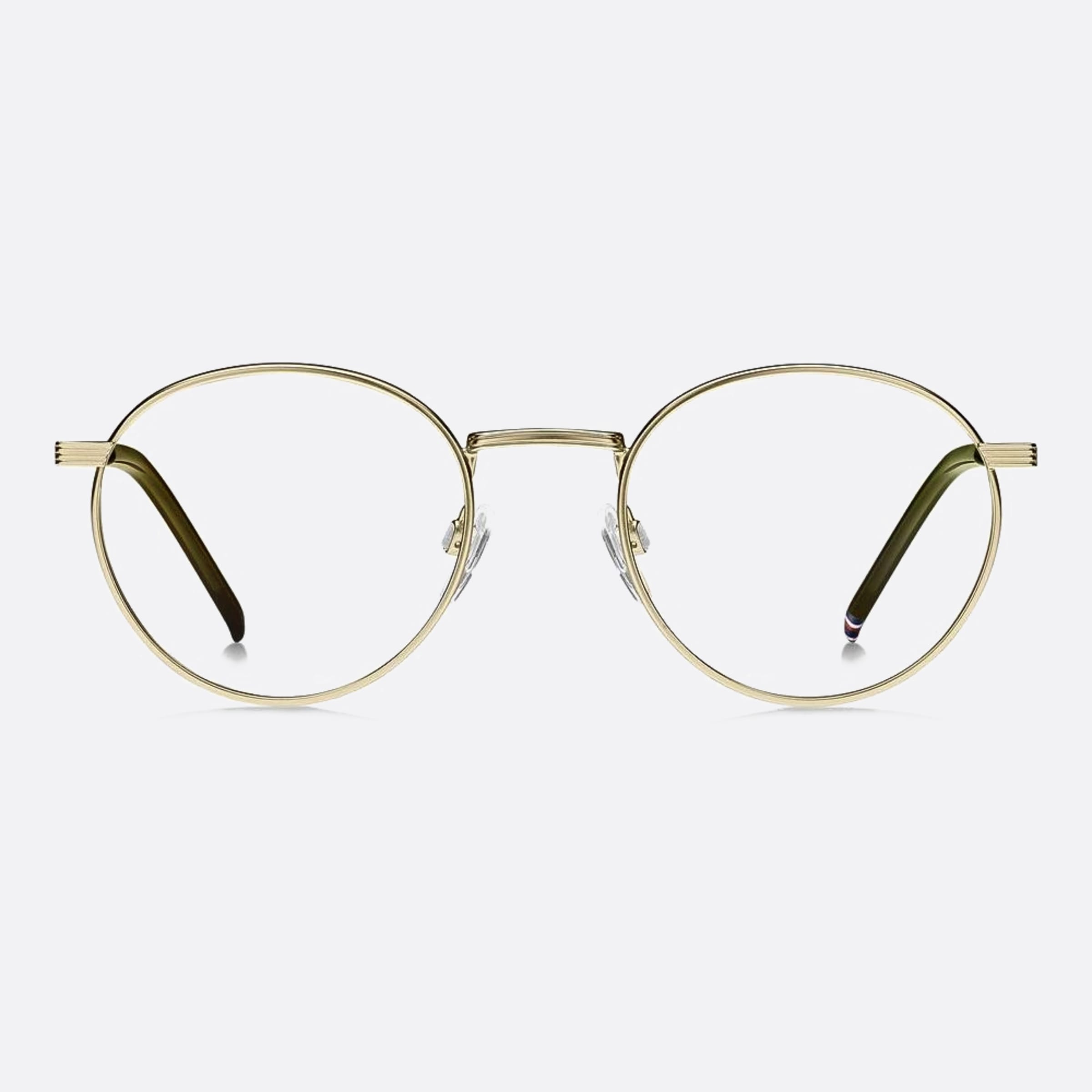 Tommy 50mm Hilfiger Cgs Gold Round Men Eyeglasses - Main View