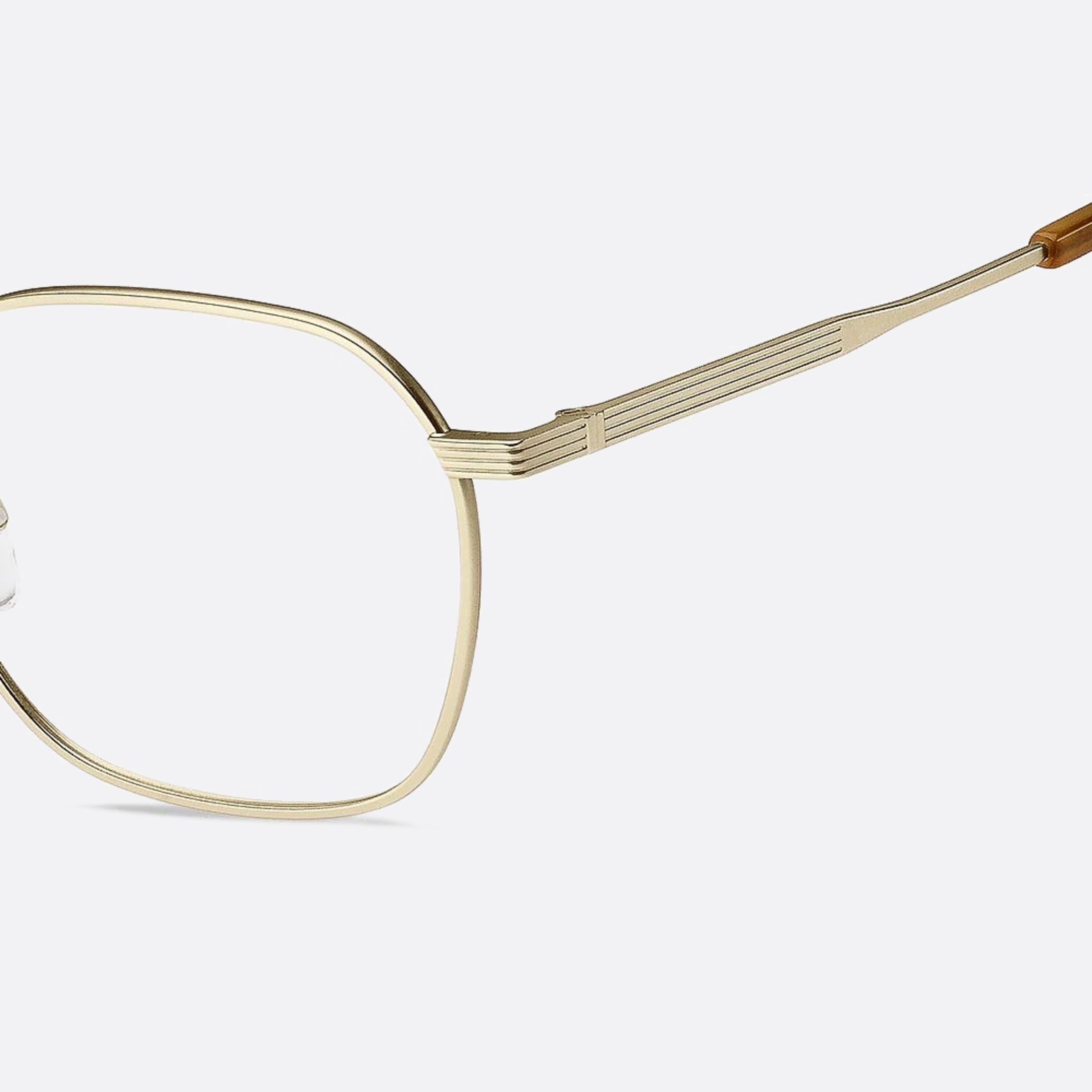 Tommy 52mm Hilfiger Cgs Gold Round Men Eyeglasses - Detail View