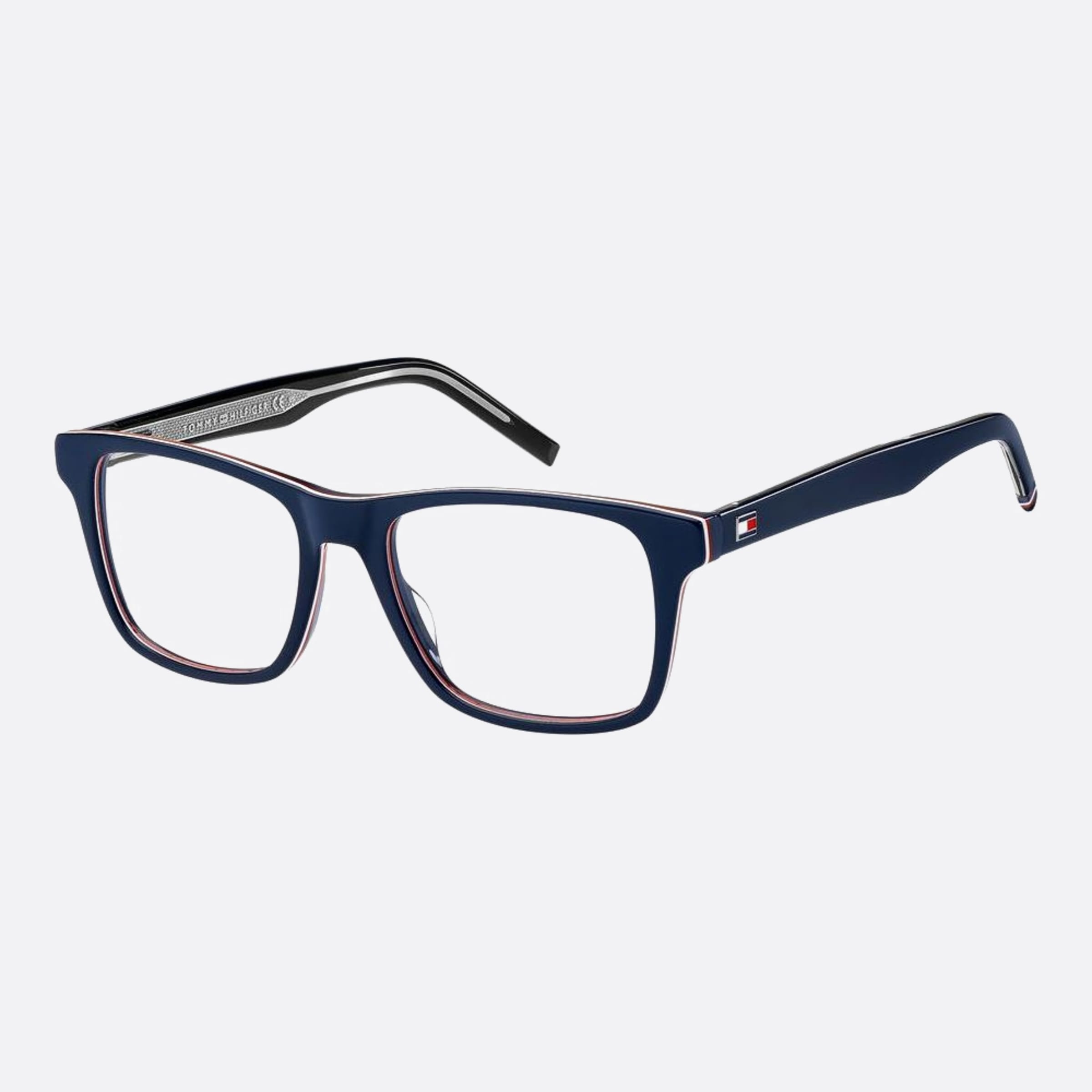 Tommy 52mm Hilfiger Pjp Blue Squared Men Eyeglasses - Side View