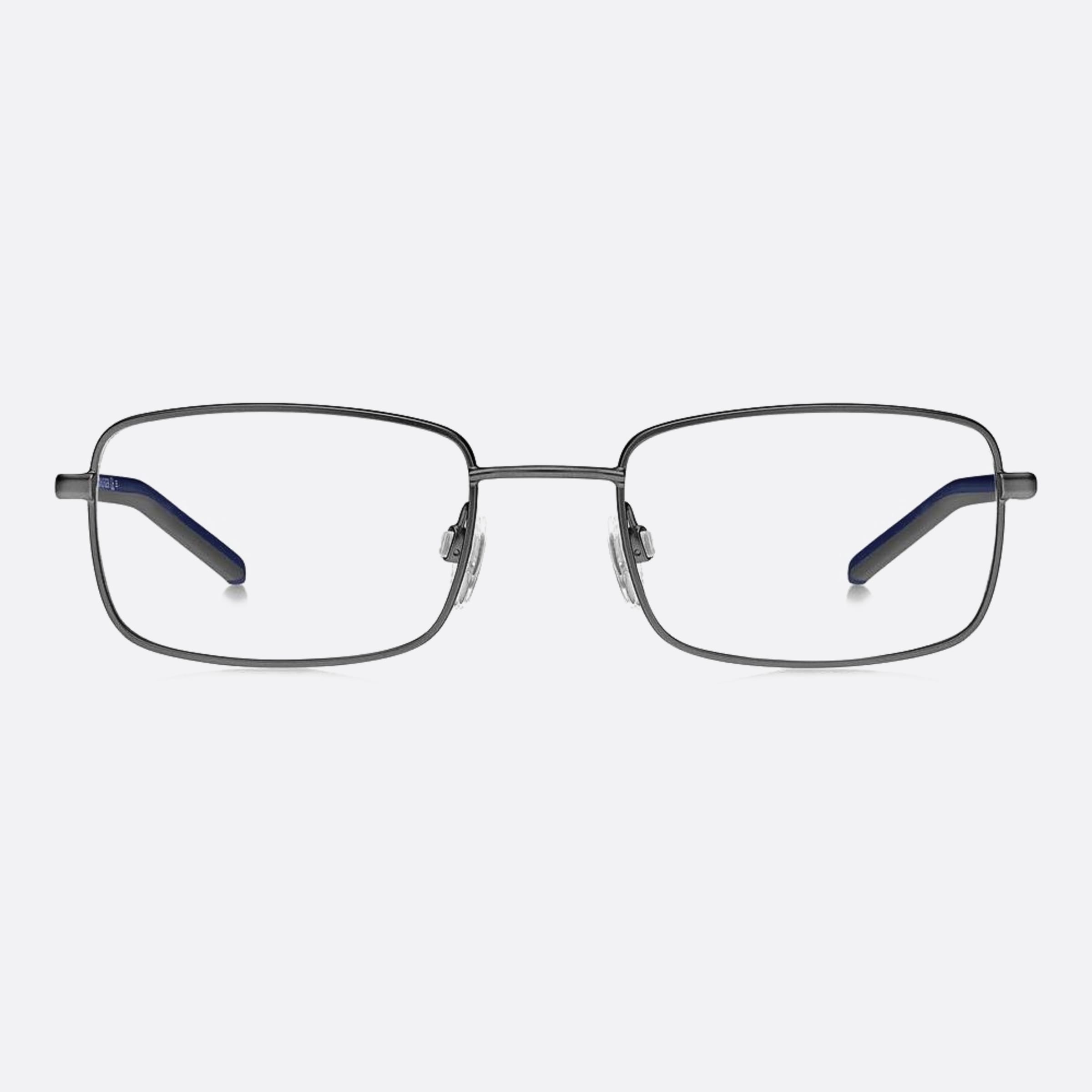 Tommy 52mm Hilfiger R80 Grey Geometric Men Eyeglasses - Main View