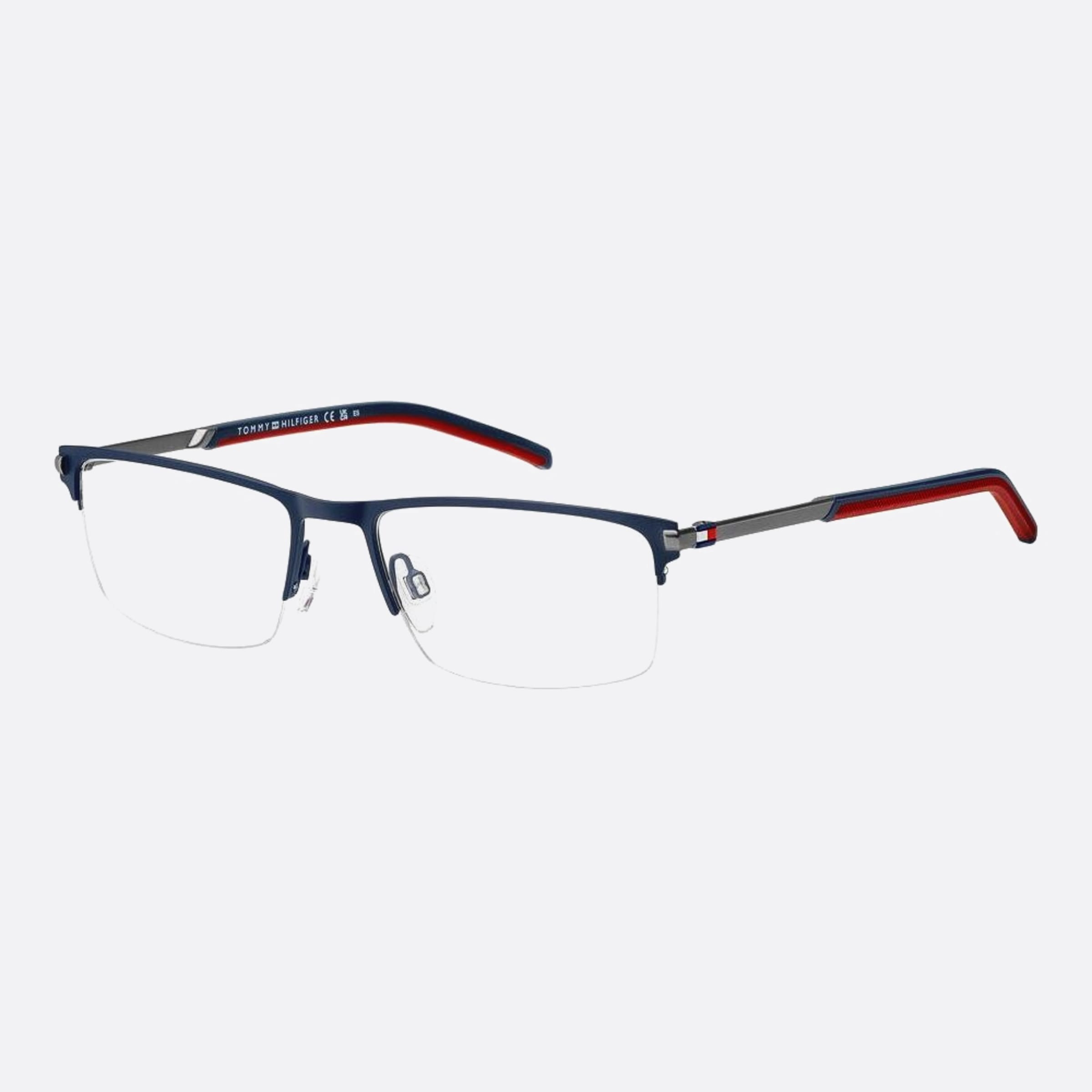 Tommy 55mm Hilfiger Fll Blue Squared Men Eyeglasses - Side View