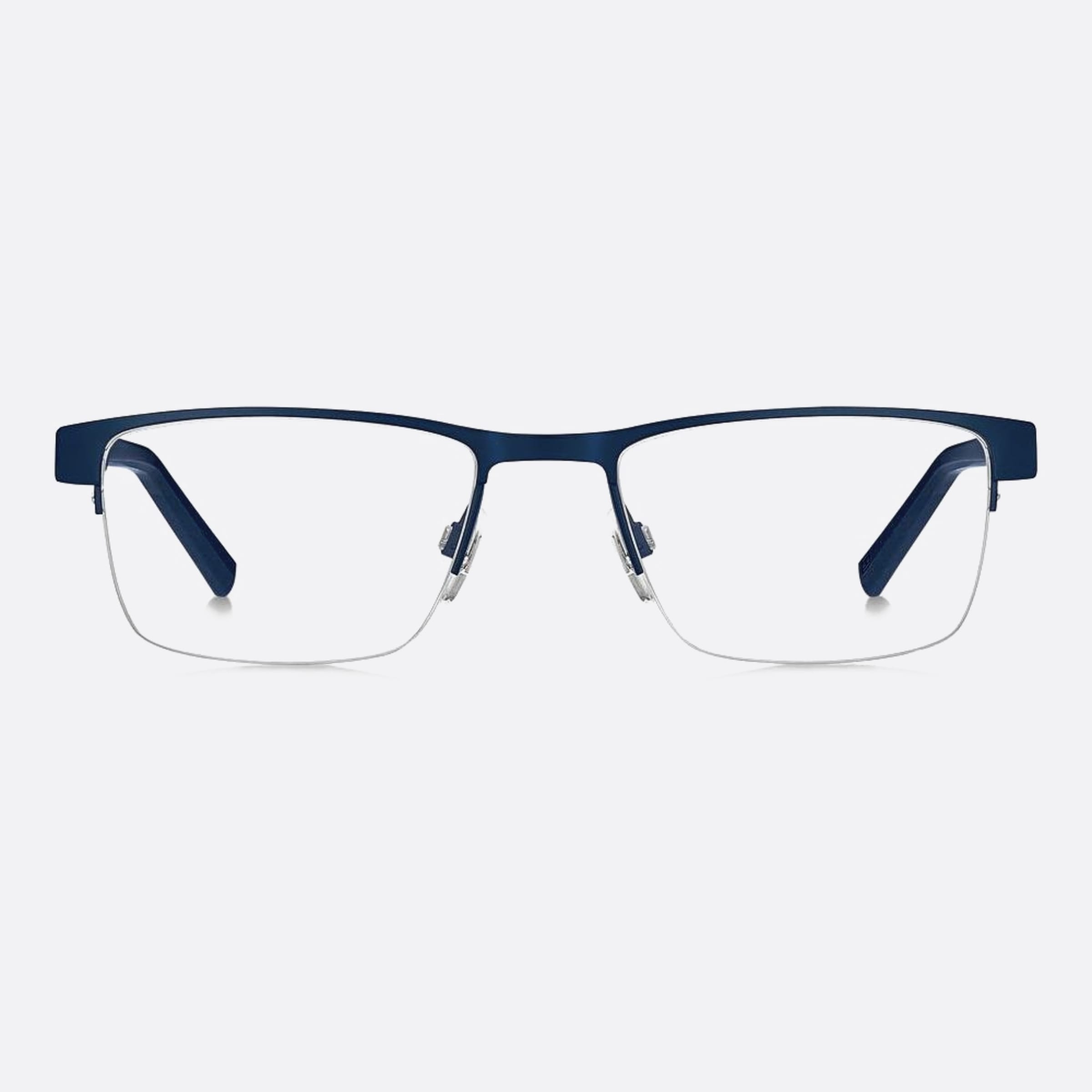 Tommy 53mm Hilfiger Fll Blue Geometric Men Eyeglasses - Main View
