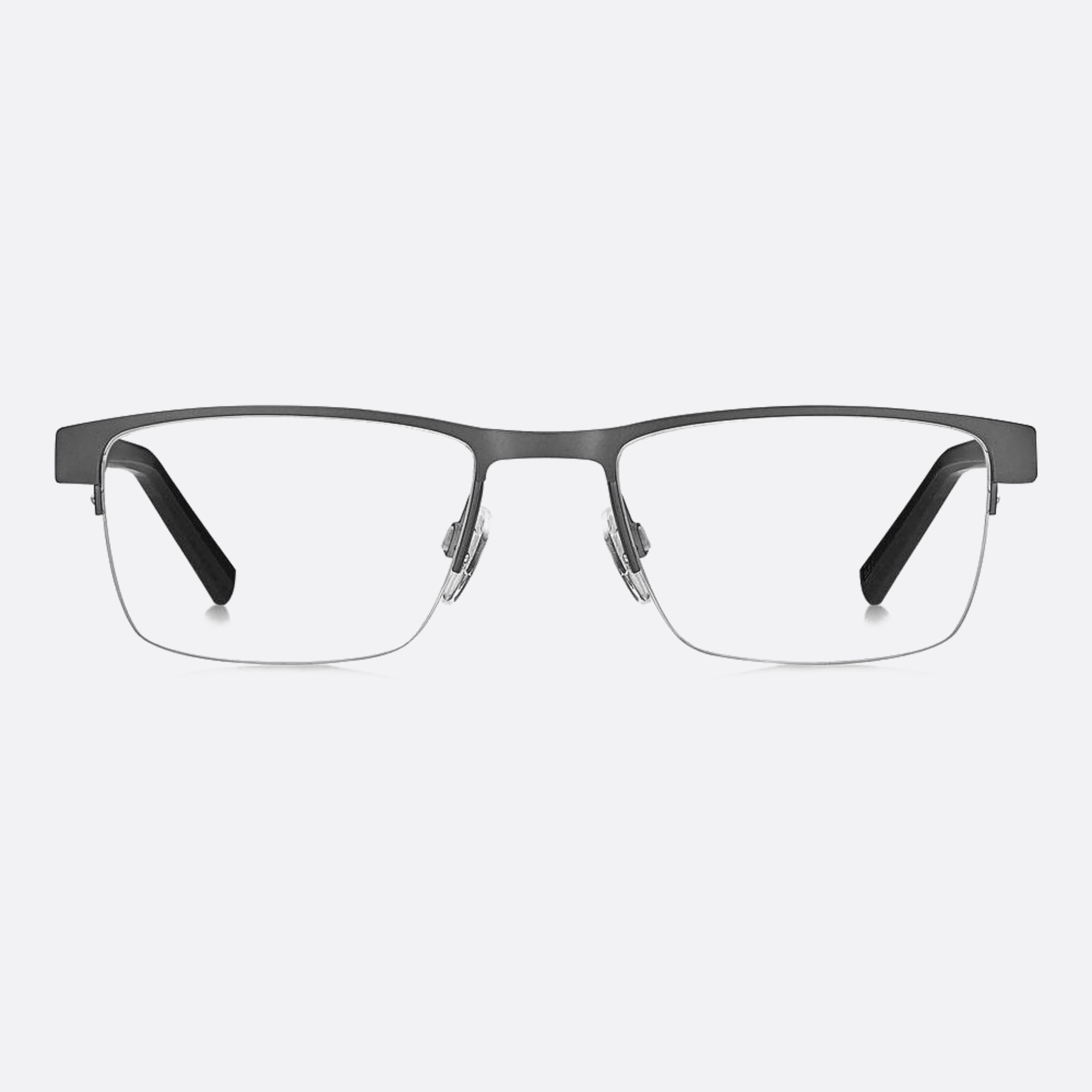 Tommy 53mm Hilfiger R80 Ruthenium Geometric Men Eyeglasses - Main View
