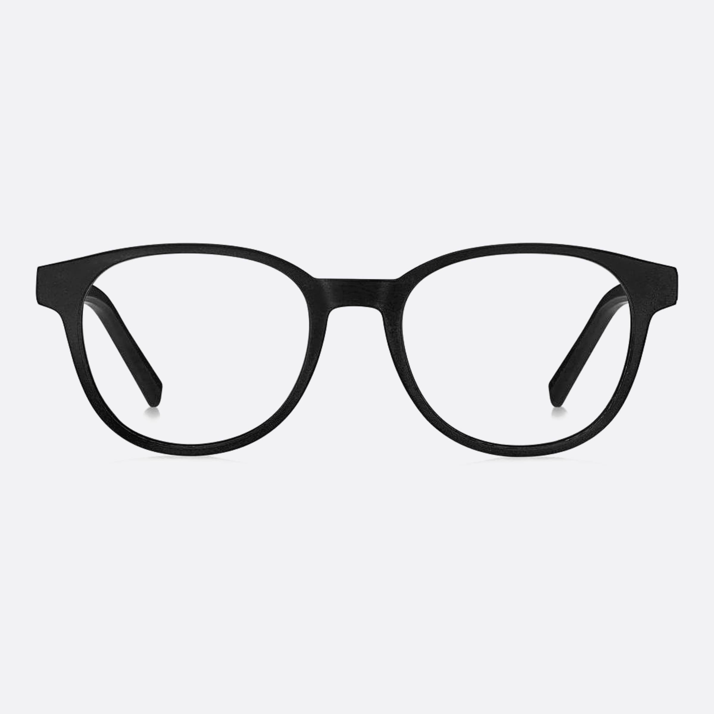 Tommy 50mm Hilfiger Black Round Men Eyeglasses - Main View