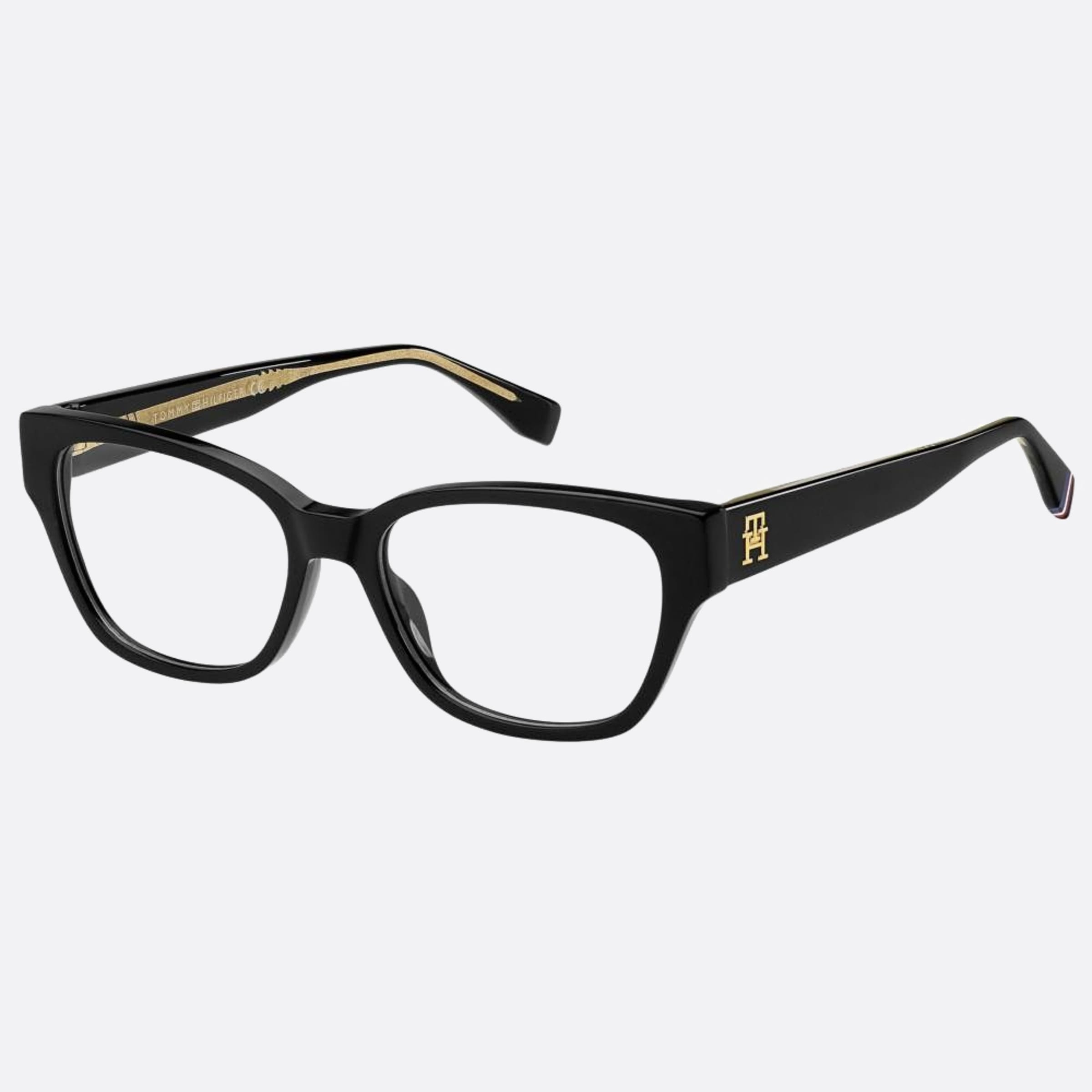 Tommy 52mm Hilfiger Black Butterfly Women Eyeglasses - Side View
