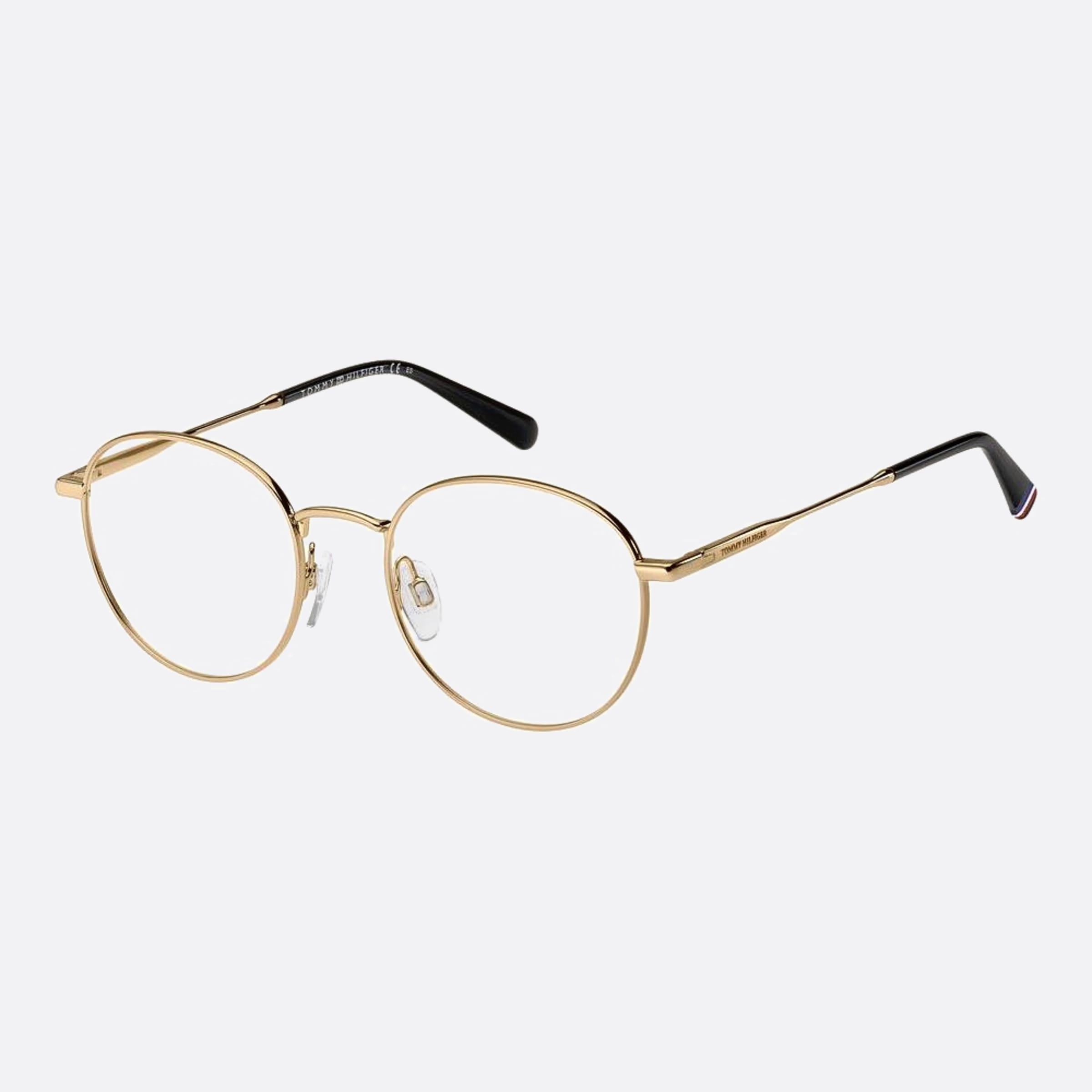 Tommy 50mm Hilfiger Ddb Gold Round Women Eyeglasses - Side View