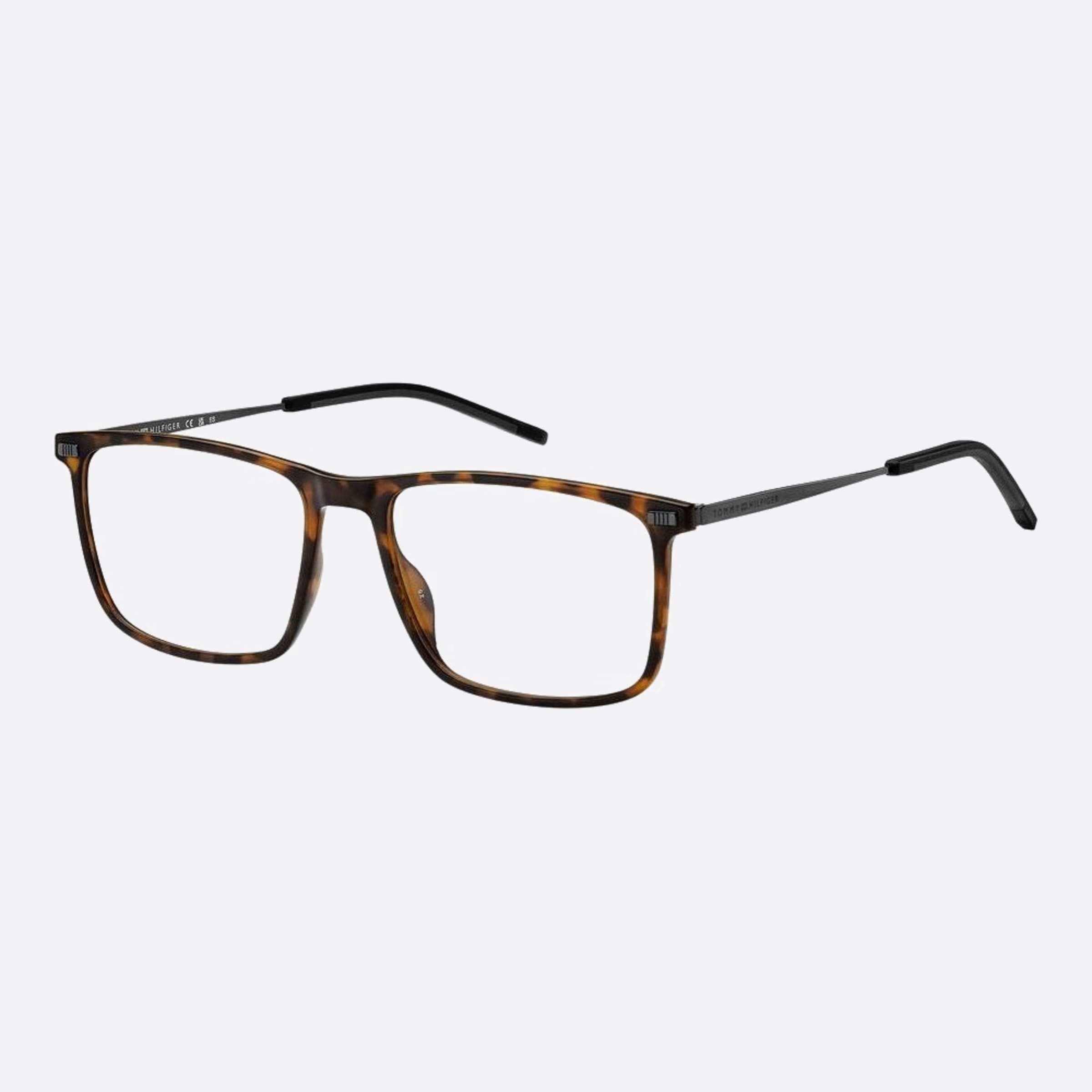 Tommy 56mm Hilfiger Havana Squared Men Eyeglasses - Side View