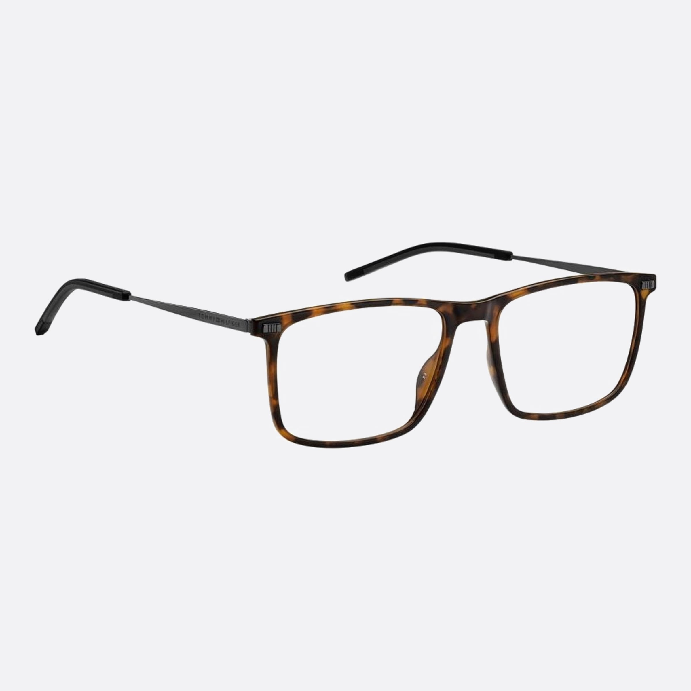 Tommy 56mm Hilfiger Havana Squared Men Eyeglasses - Detail View