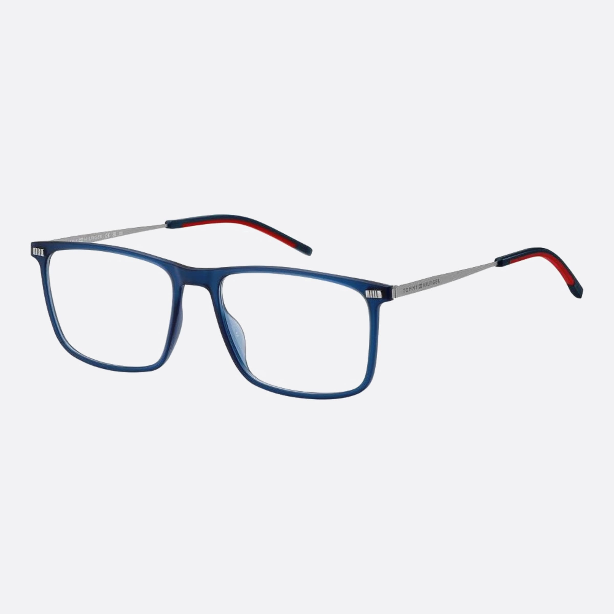 Tommy 56mm Hilfiger Fll Blue Squared Men Eyeglasses - Side View