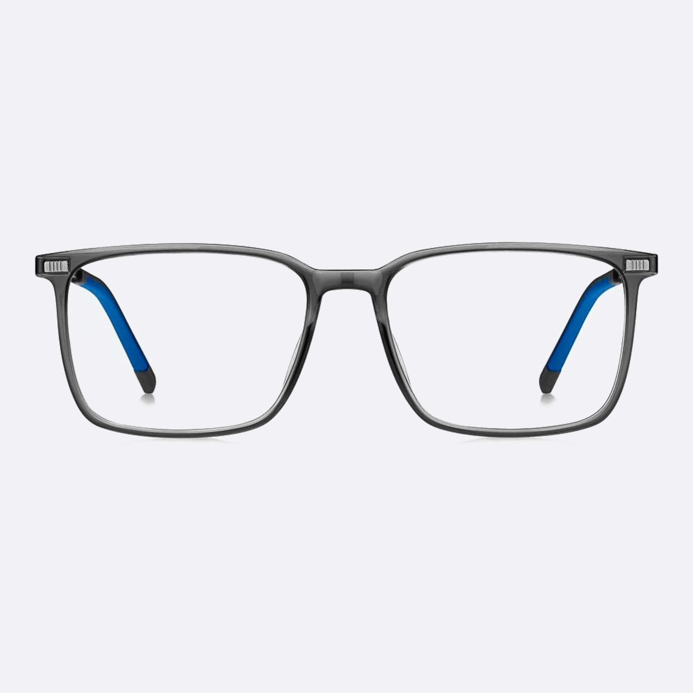 Tommy 54mm Hilfiger Kb7 Grey Squared Men Eyeglasses - Main View
