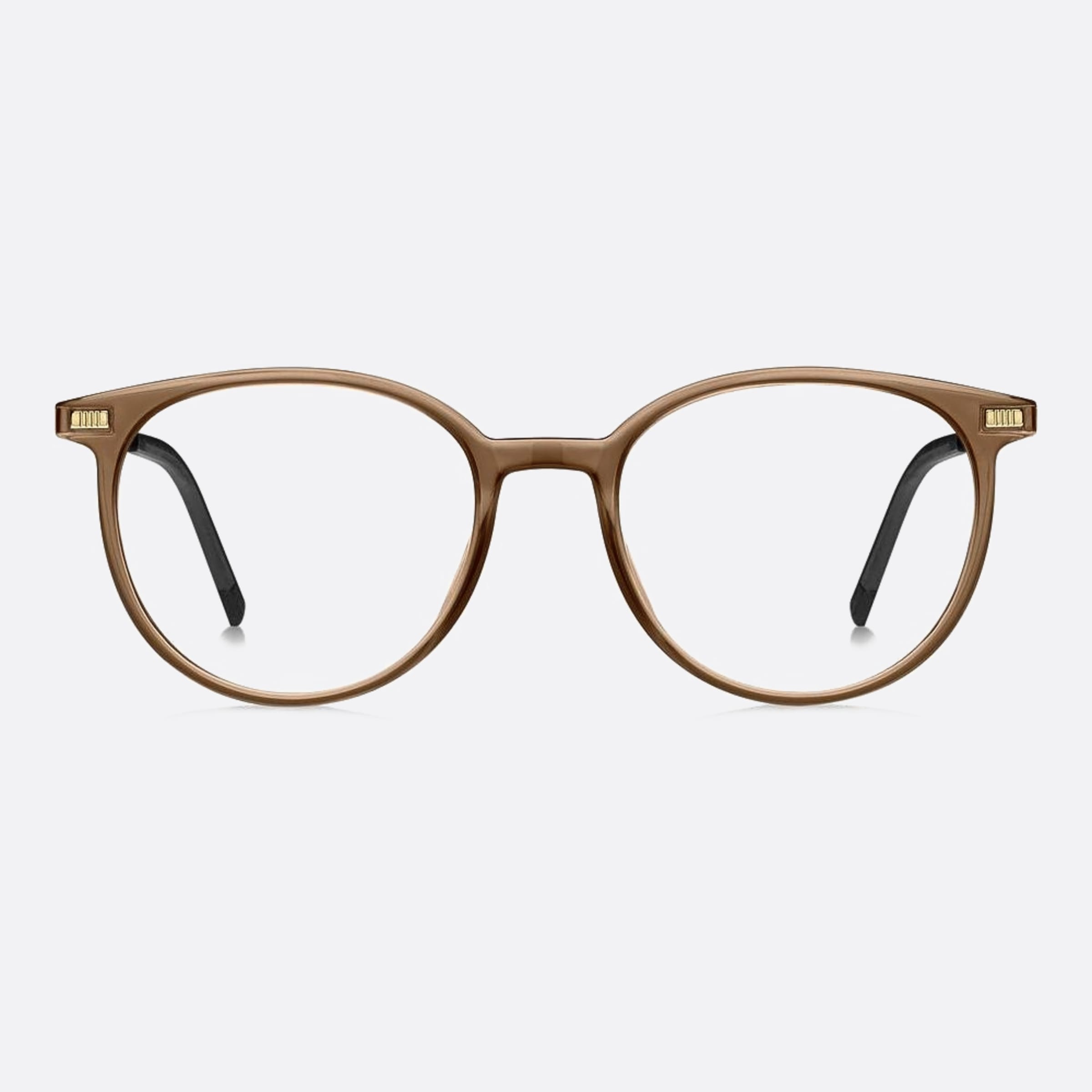 Tommy 50mm Hilfiger 09q Brown Round Women Eyeglasses - Main View