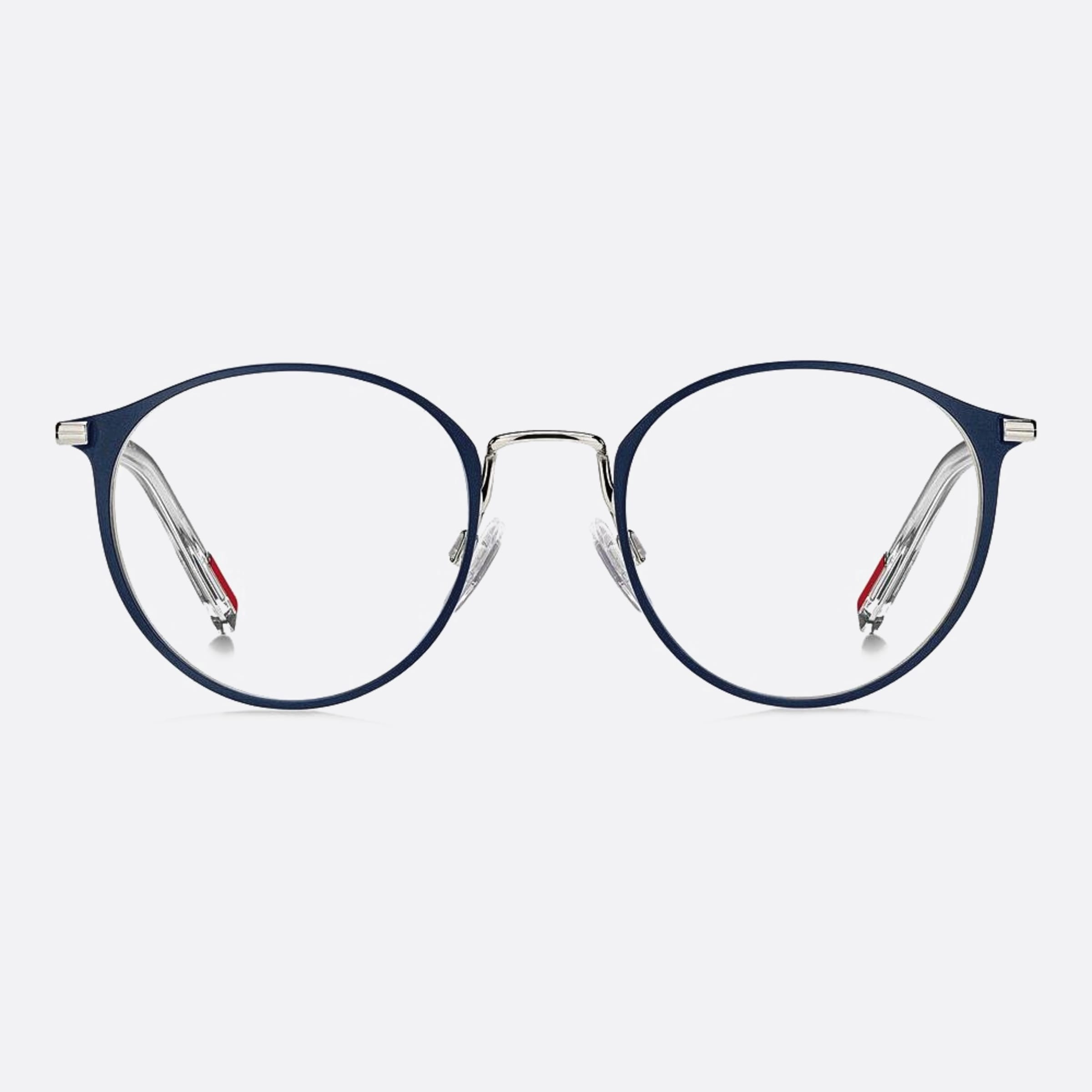 Tommy 48mm Hilfiger 0ji Blue Round Unisex Eyeglasses - Main View