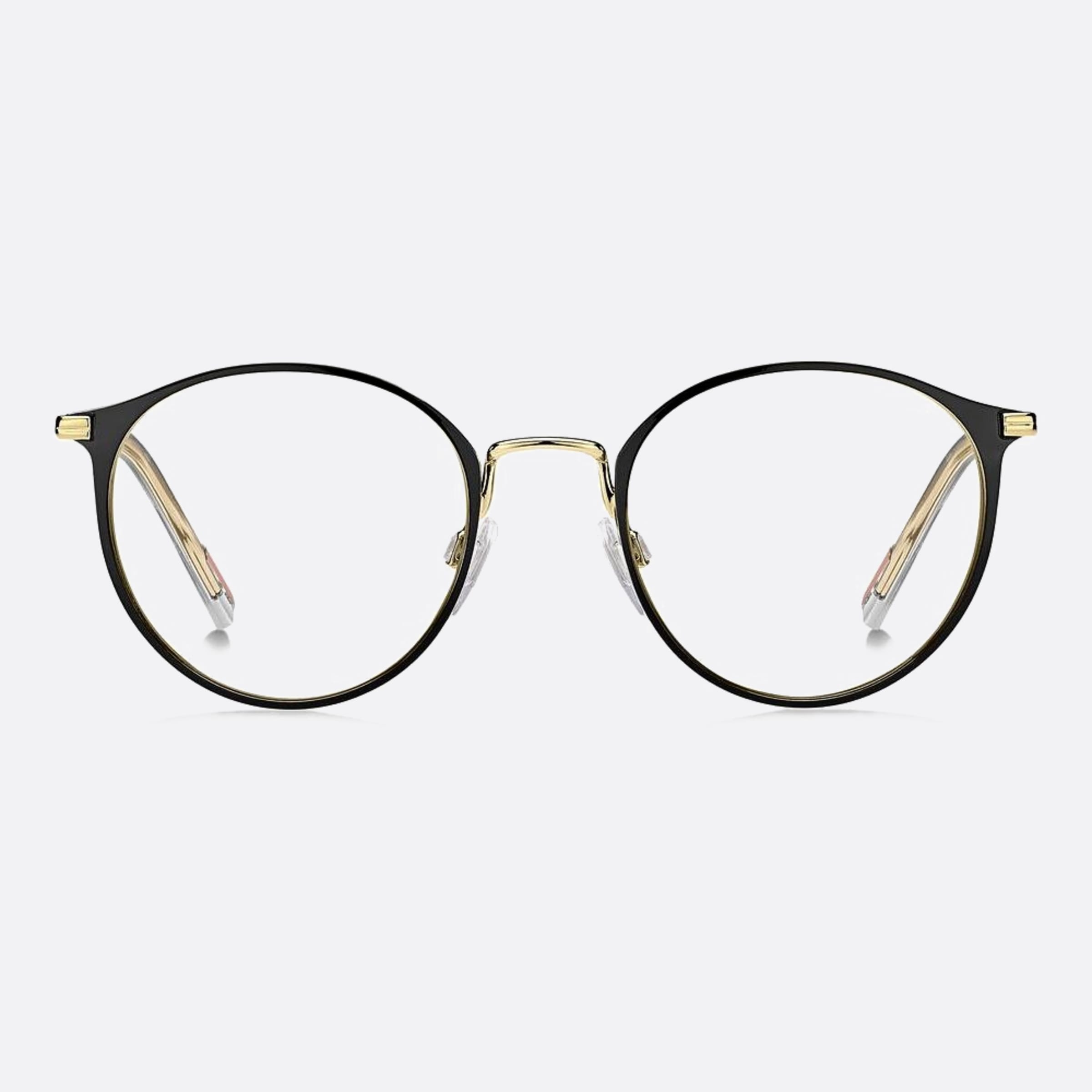 Tommy 48mm Hilfiger 2m2 Black Round Unisex Eyeglasses - Main View