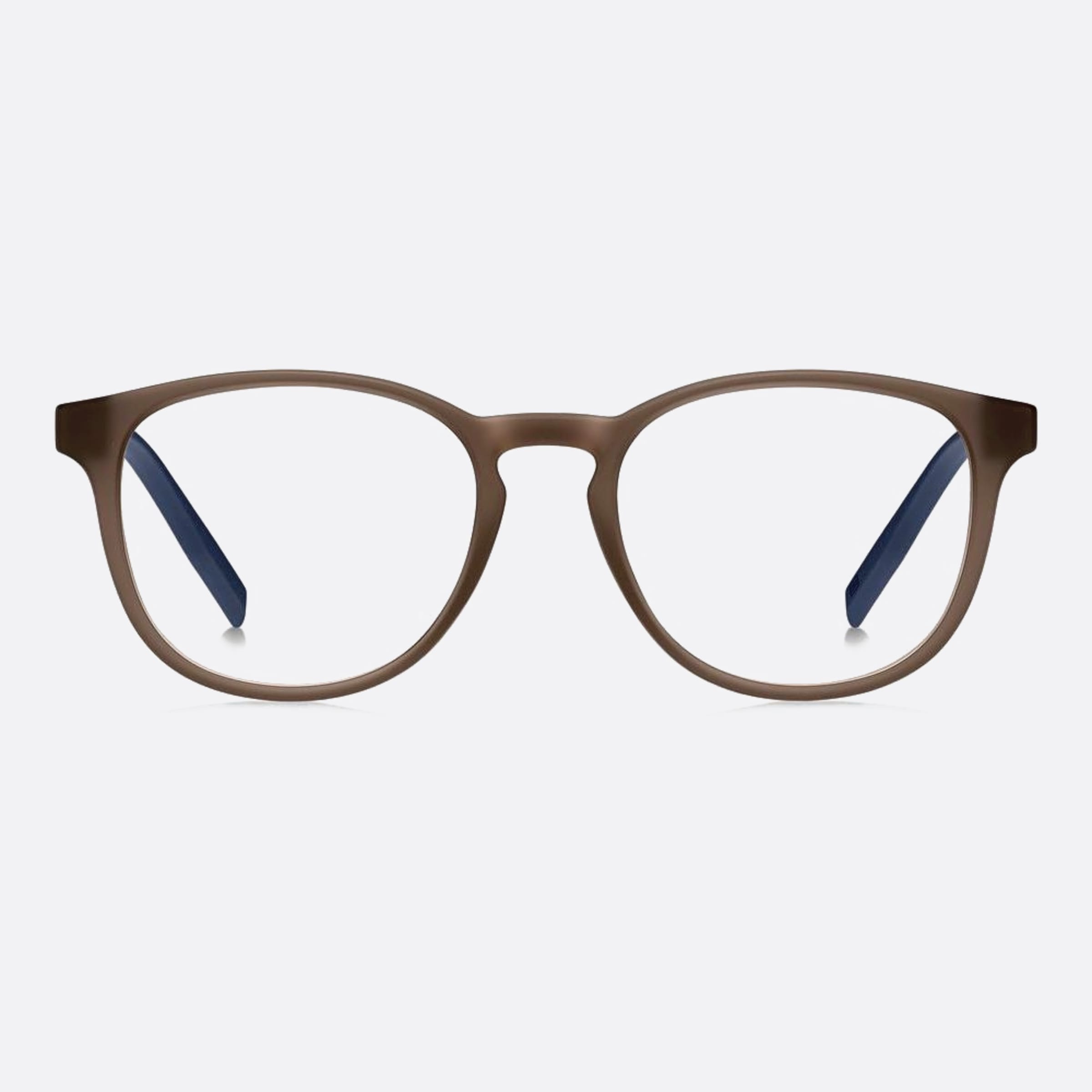 Tommy 48mm Hilfiger 4in Brown Geometric Unisex Eyeglasses - Main View
