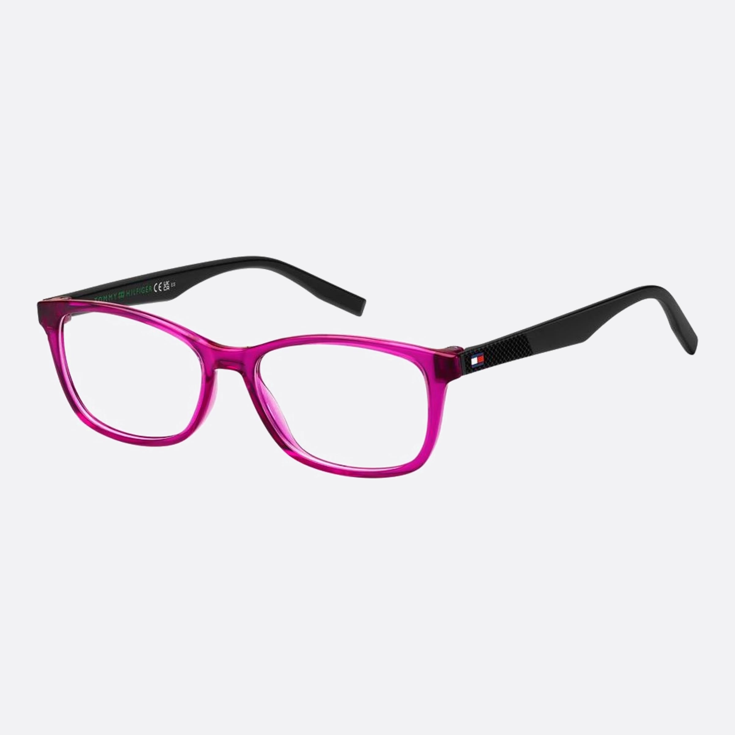 Tommy 51mm Hilfiger Mu1 Violet Cat Eye Unisex Eyeglasses - Side View
