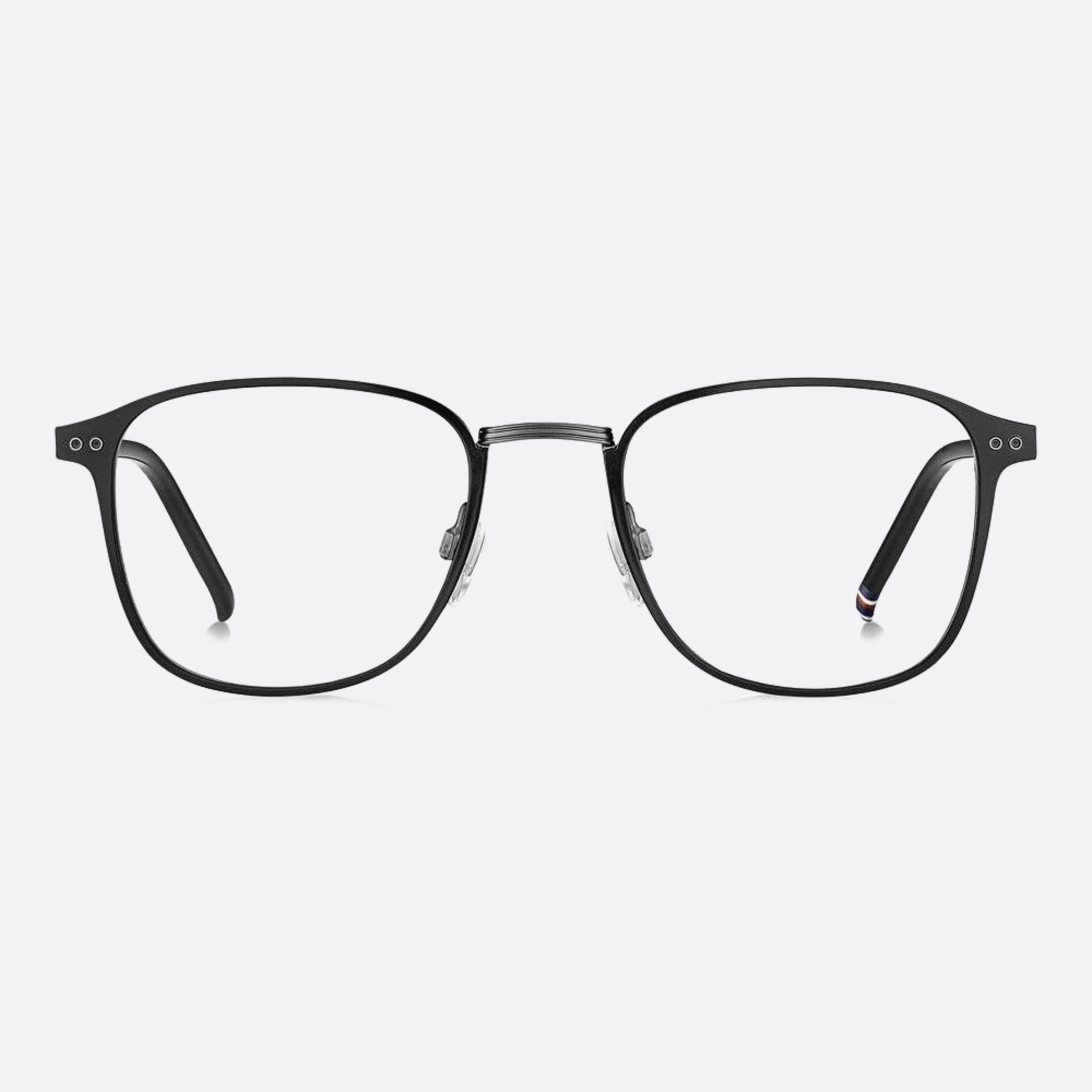 Tommy 52mm Hilfiger Black Squared Men Eyeglasses - Main View