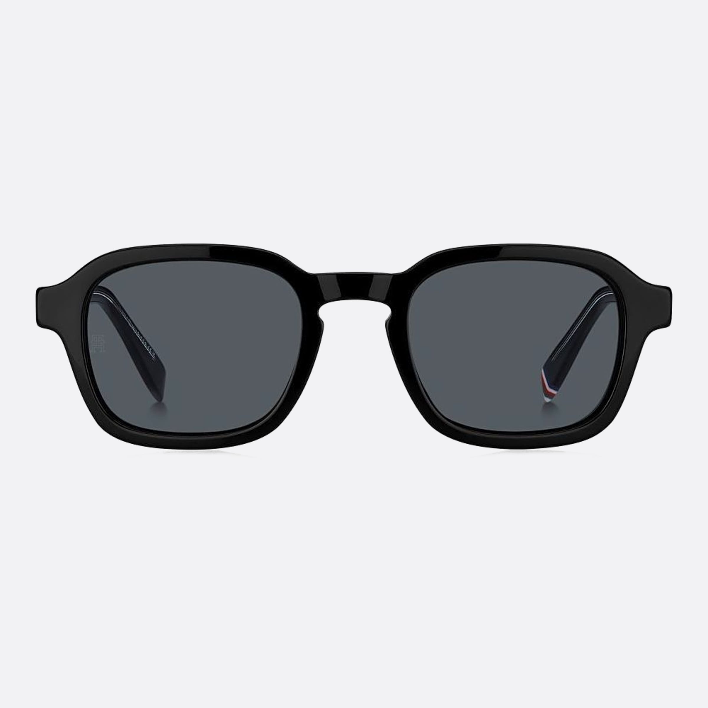Tommy 49mm Hilfiger Black Squared Men Sunglasses - Main View