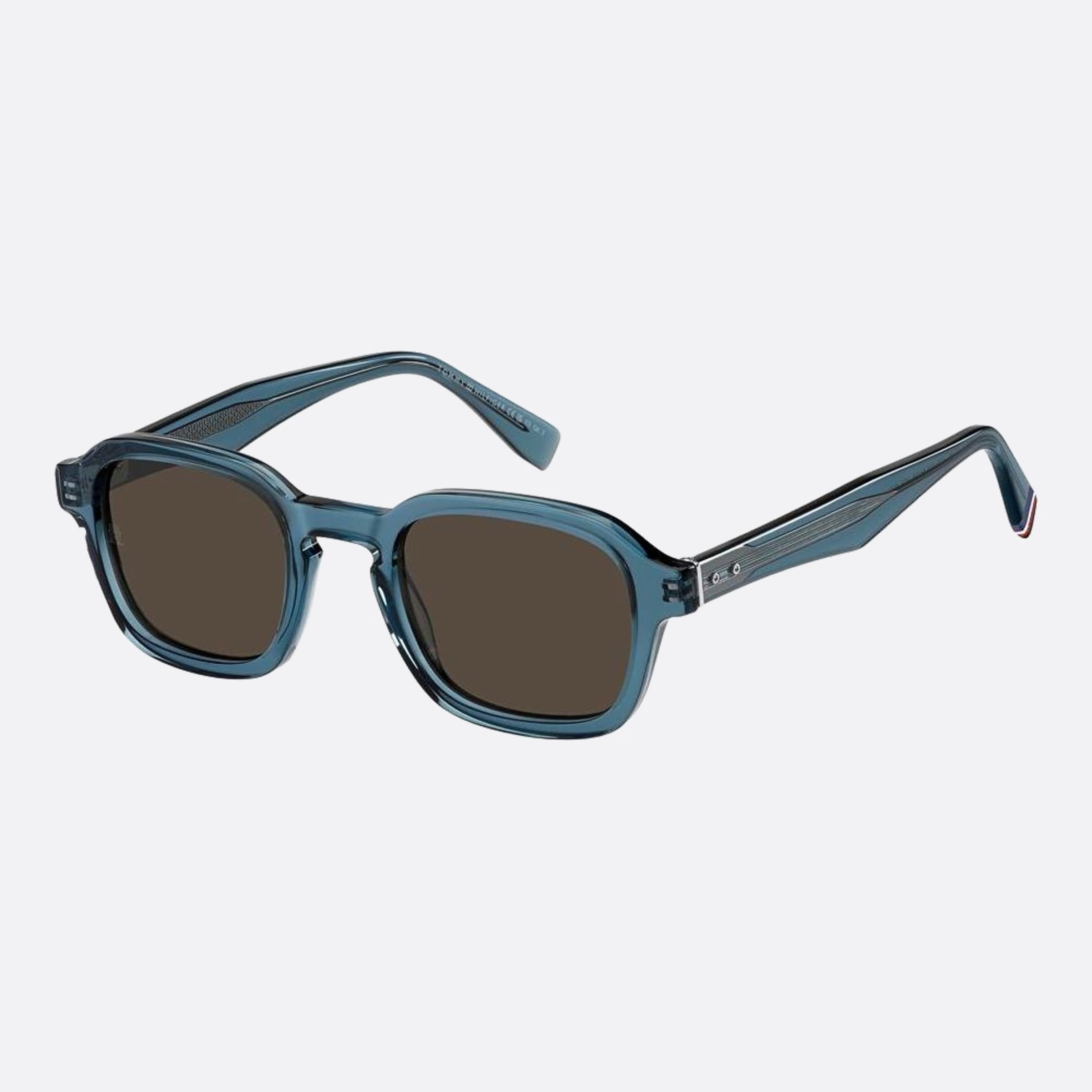 Tommy 49mm Hilfiger Pjp Blue Squared Men Sunglasses - Side View