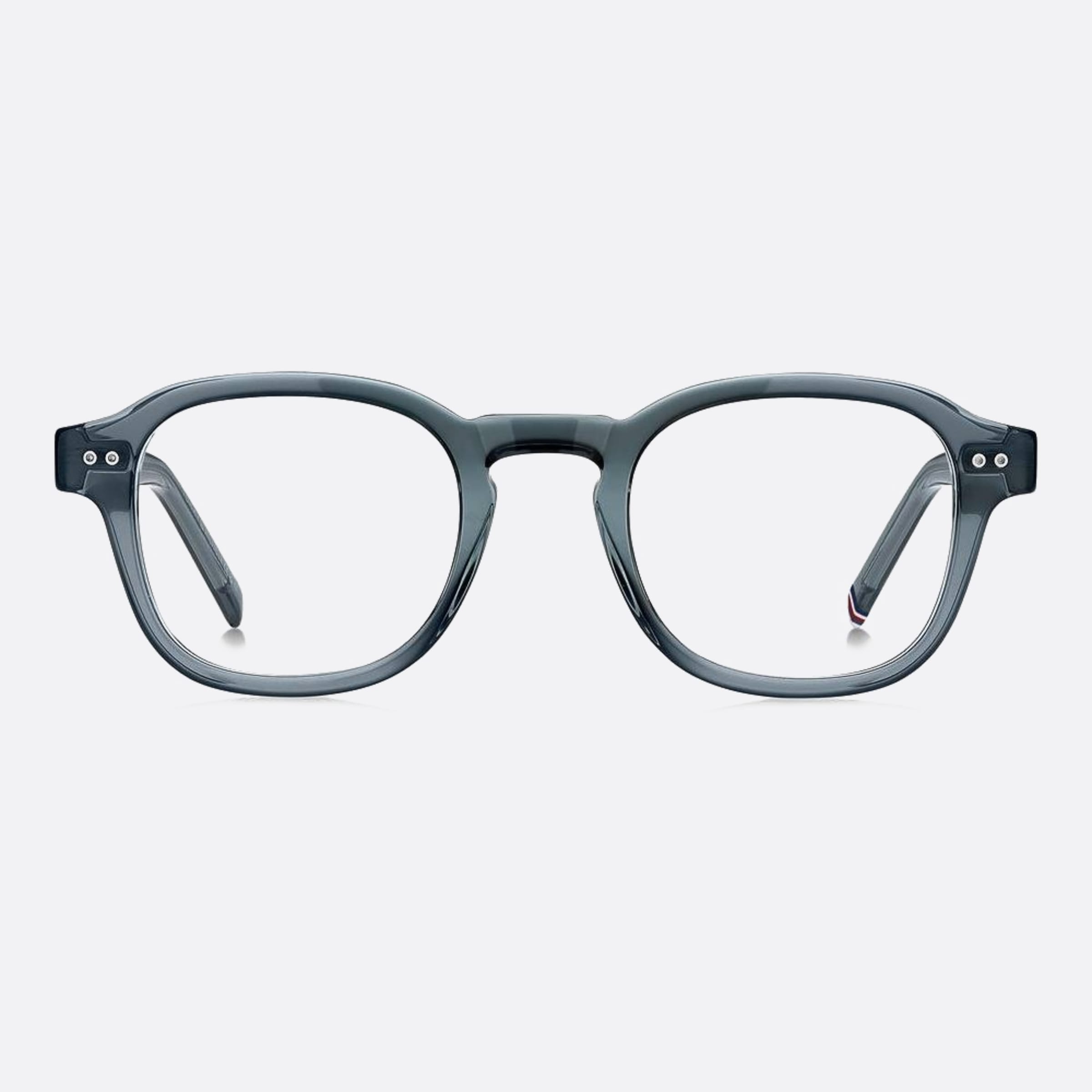 Tommy 48mm Hilfiger Kb7 Grey Squared Men Eyeglasses - Main View