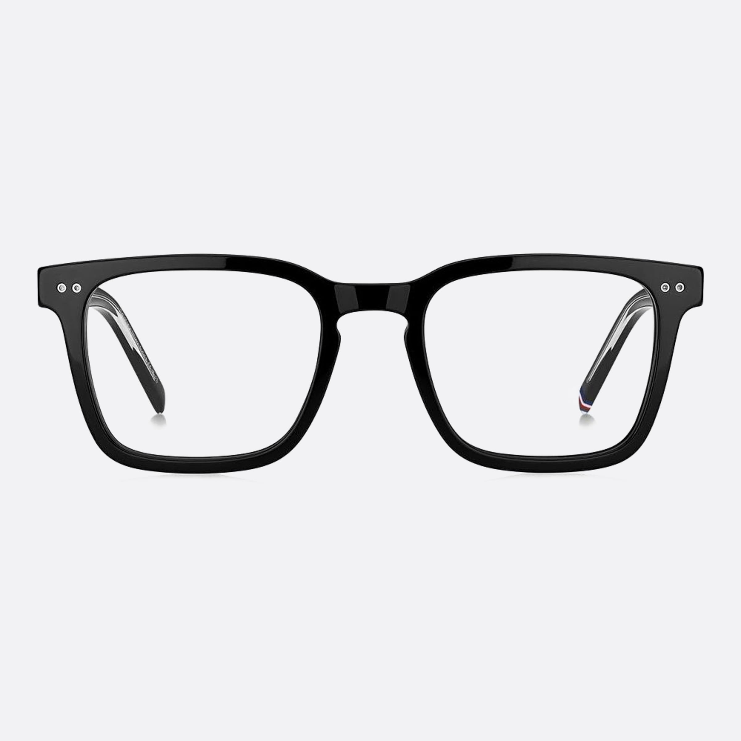 Tommy 52mm Hilfiger Black Squared Men Eyeglasses - Main View