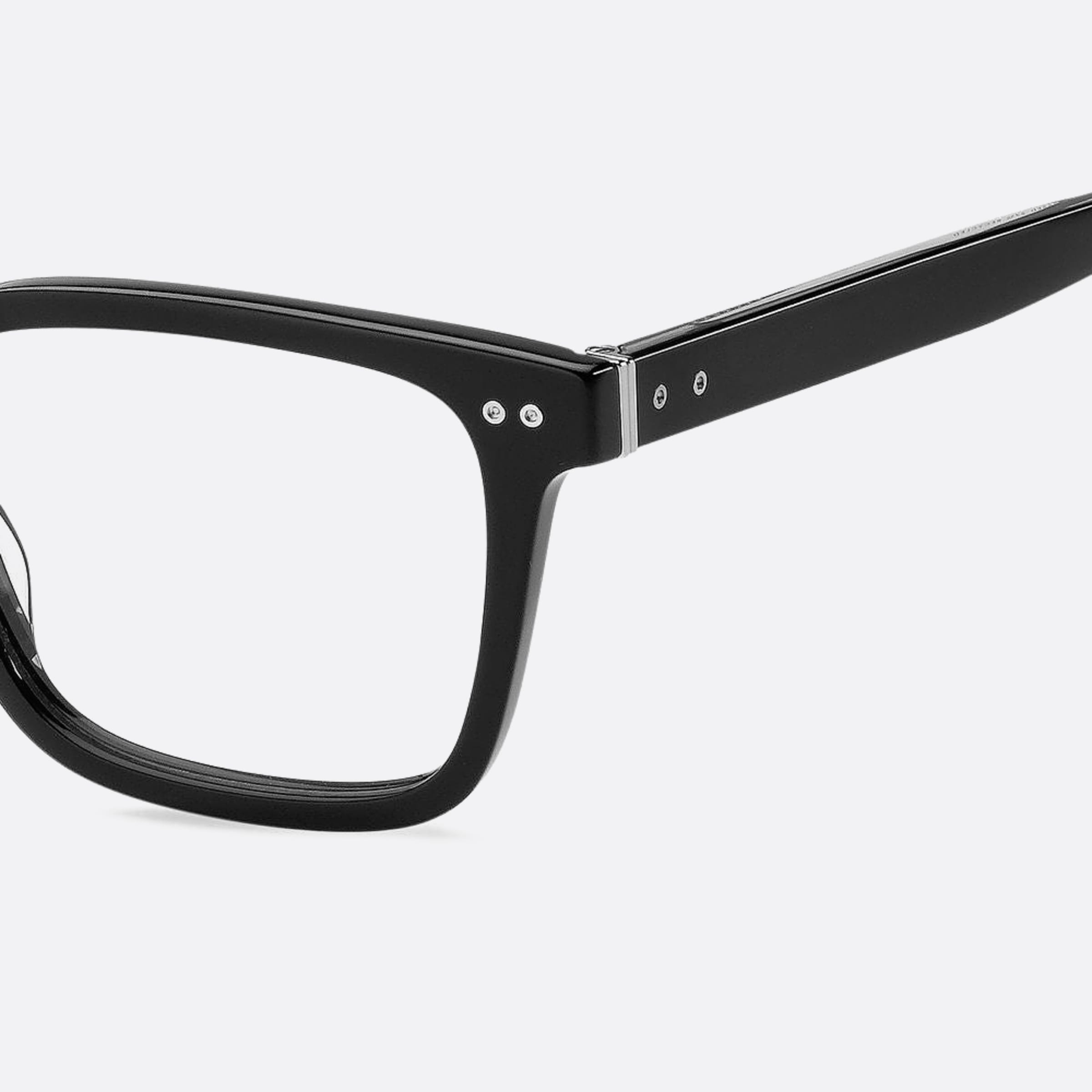 Tommy 52mm Hilfiger Black Squared Men Eyeglasses - Detail View