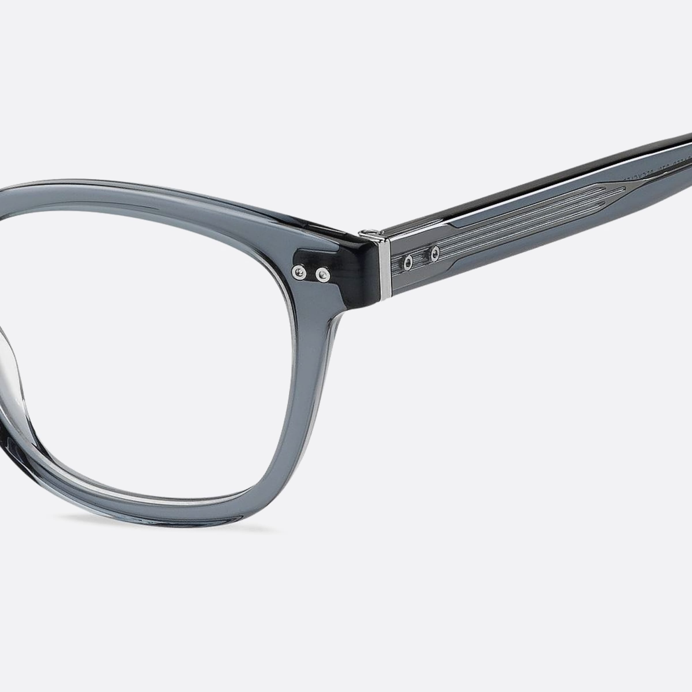 Tommy 49mm Hilfiger Kb7 Grey Round Men Eyeglasses - Lifestyle Shot