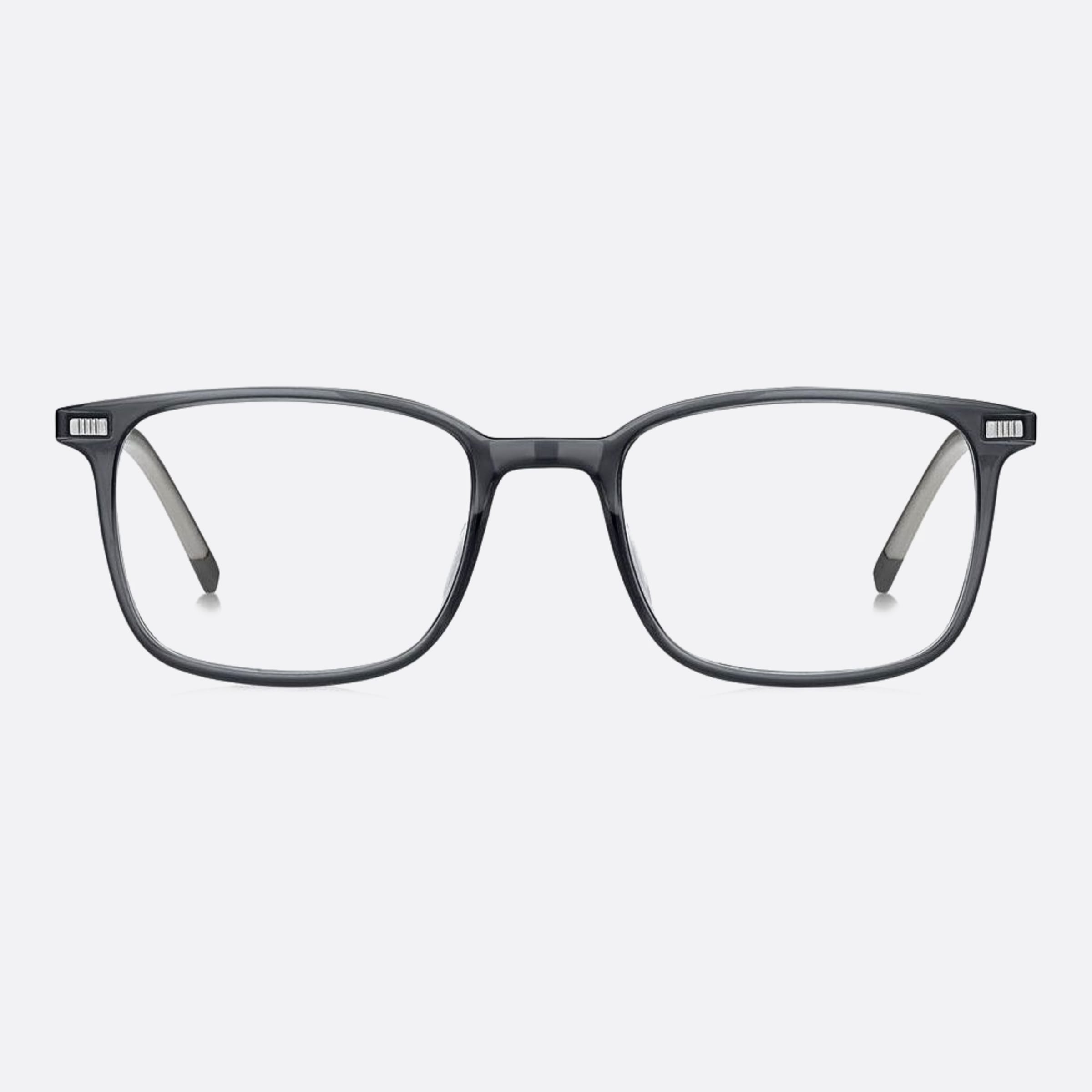 Tommy 50mm Hilfiger Kb7 Grey Squared Men Eyeglasses - Main View