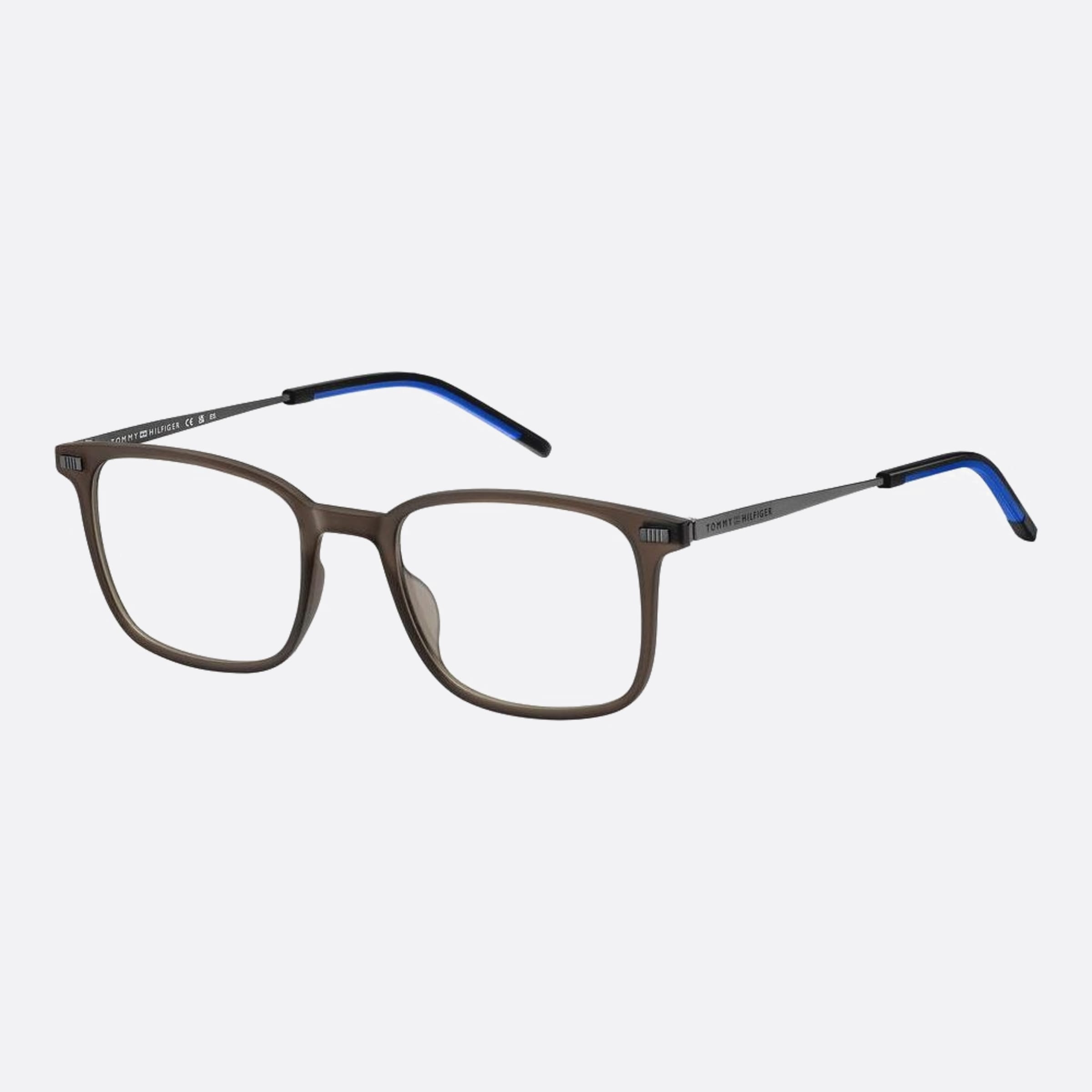 Tommy 50mm Hilfiger Yz4 Brown Squared Men Eyeglasses - Side View