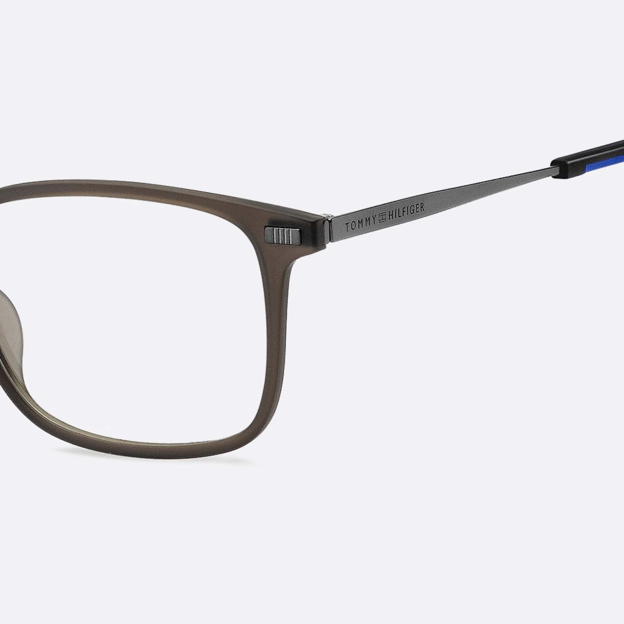 Tommy 50mm Hilfiger Yz4 Brown Squared Men Eyeglasses - Detail View