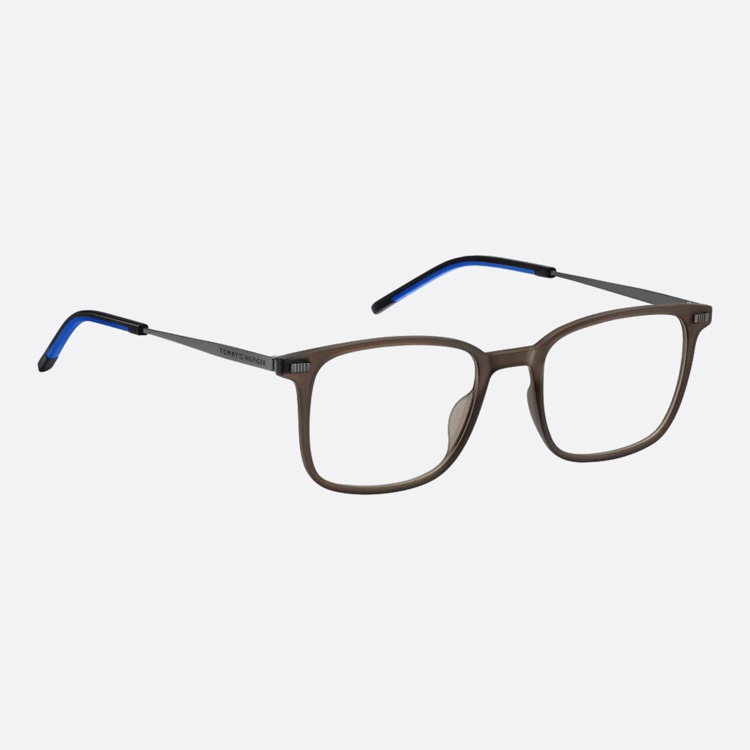 Tommy 50mm Hilfiger Yz4 Brown Squared Men Eyeglasses - Lifestyle Shot