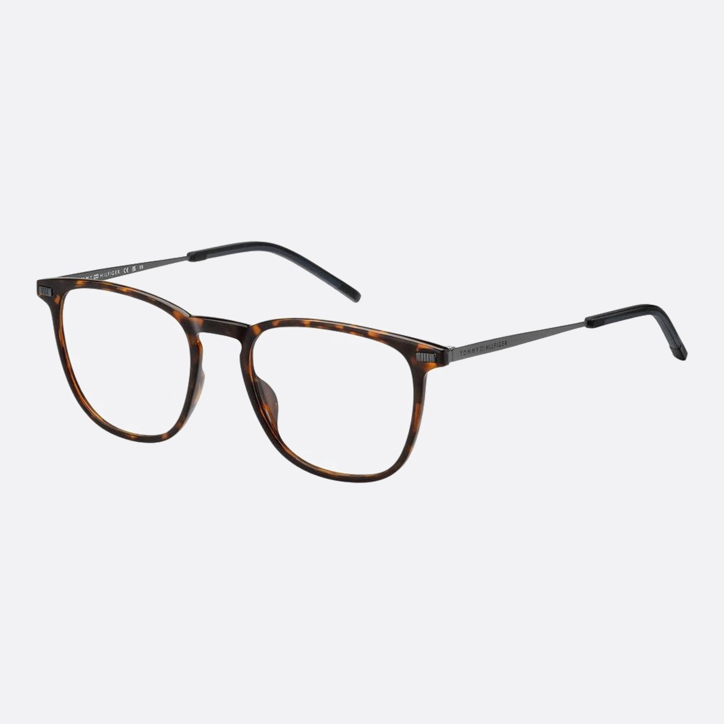 Tommy 52mm Hilfiger Havana Squared Men Eyeglasses - Side View