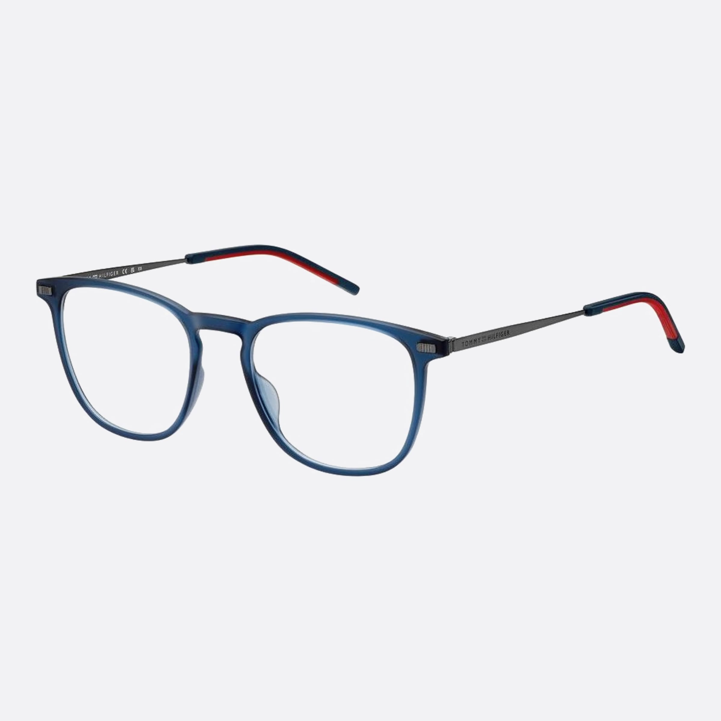 Tommy 52mm Hilfiger Fll Blue Squared Men Eyeglasses - Side View