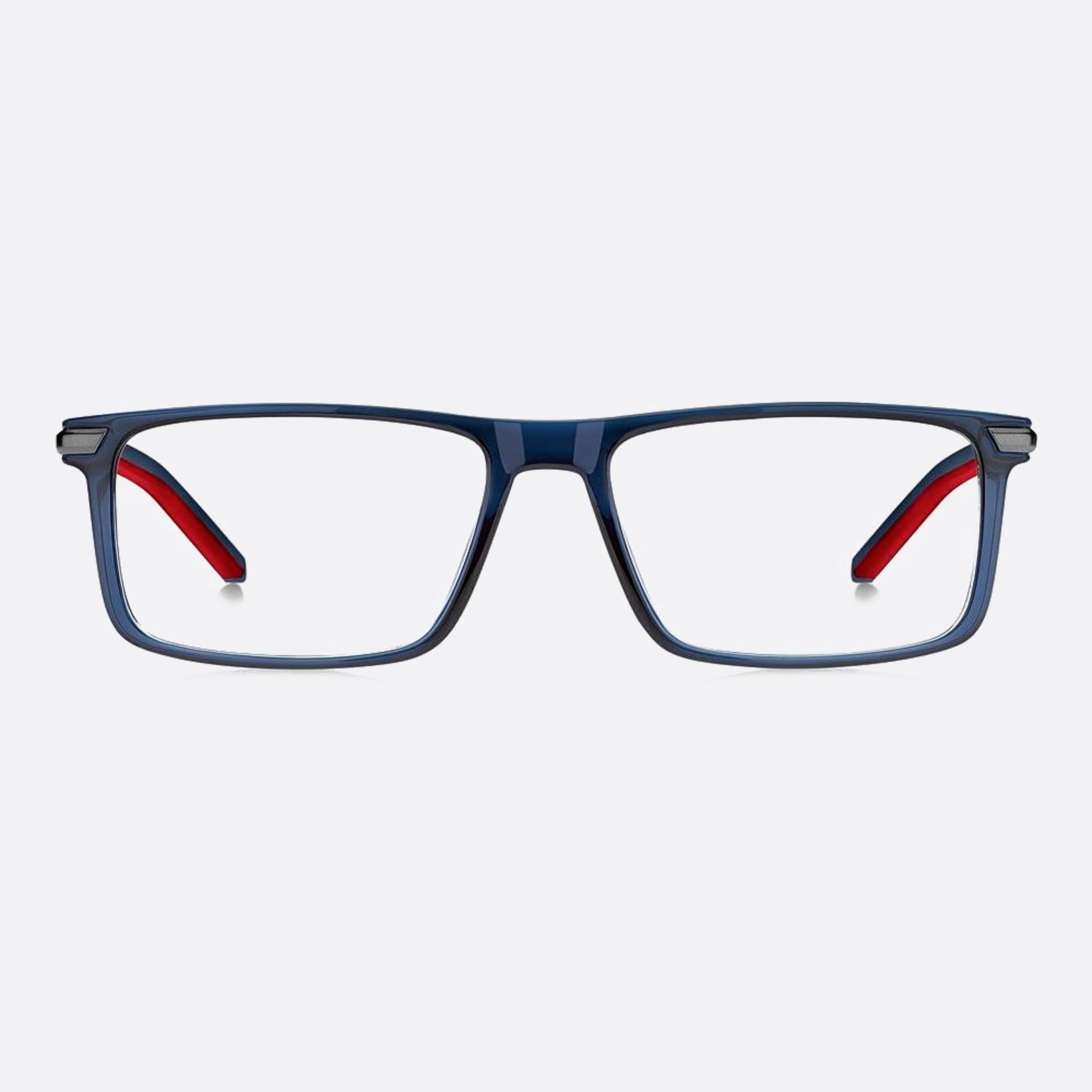Tommy 54mm Hilfiger Pjp Blue Geometric Men Eyeglasses - Main View