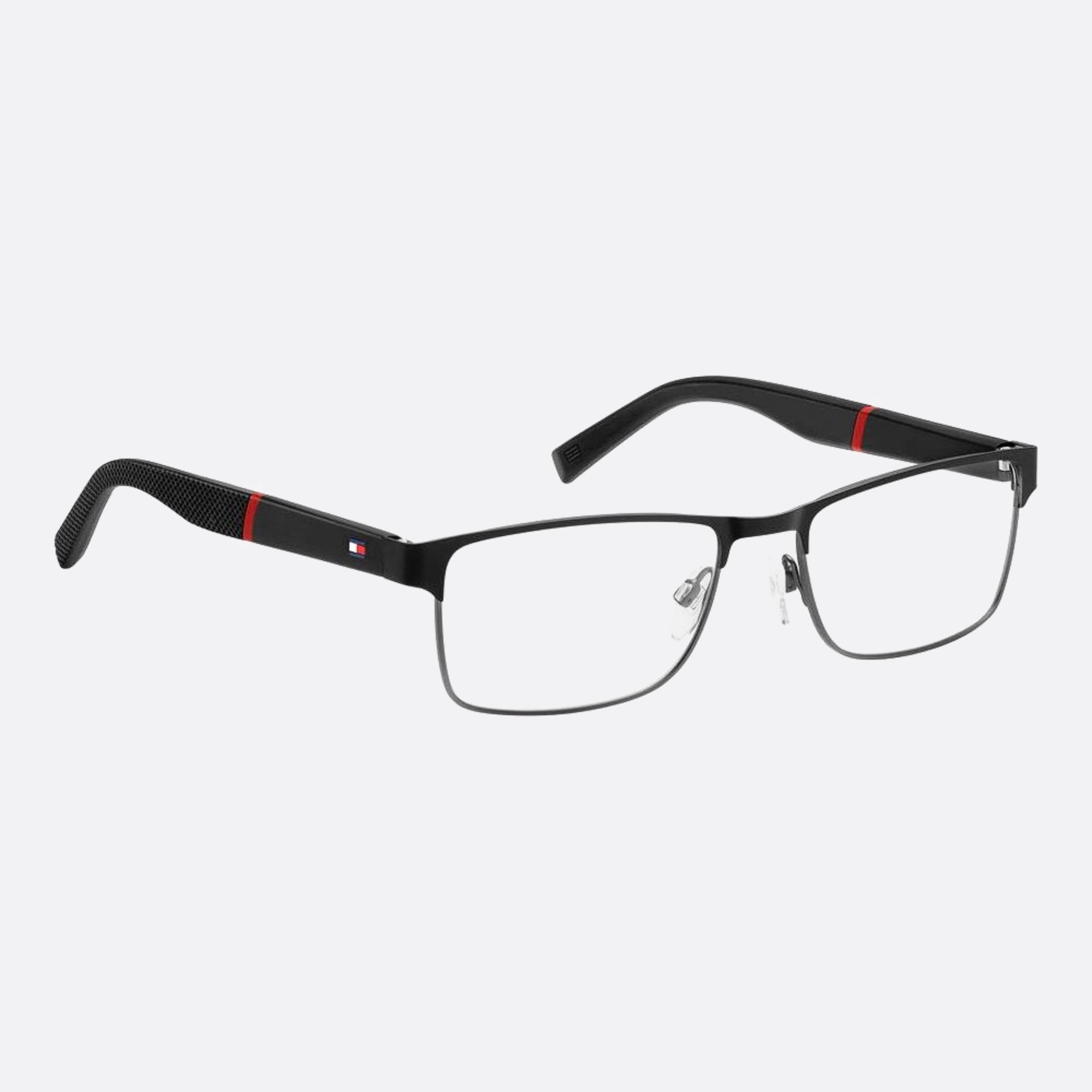 Tommy 54mm Hilfiger Ti7 Black Geometric Men Eyeglasses - Lifestyle Shot