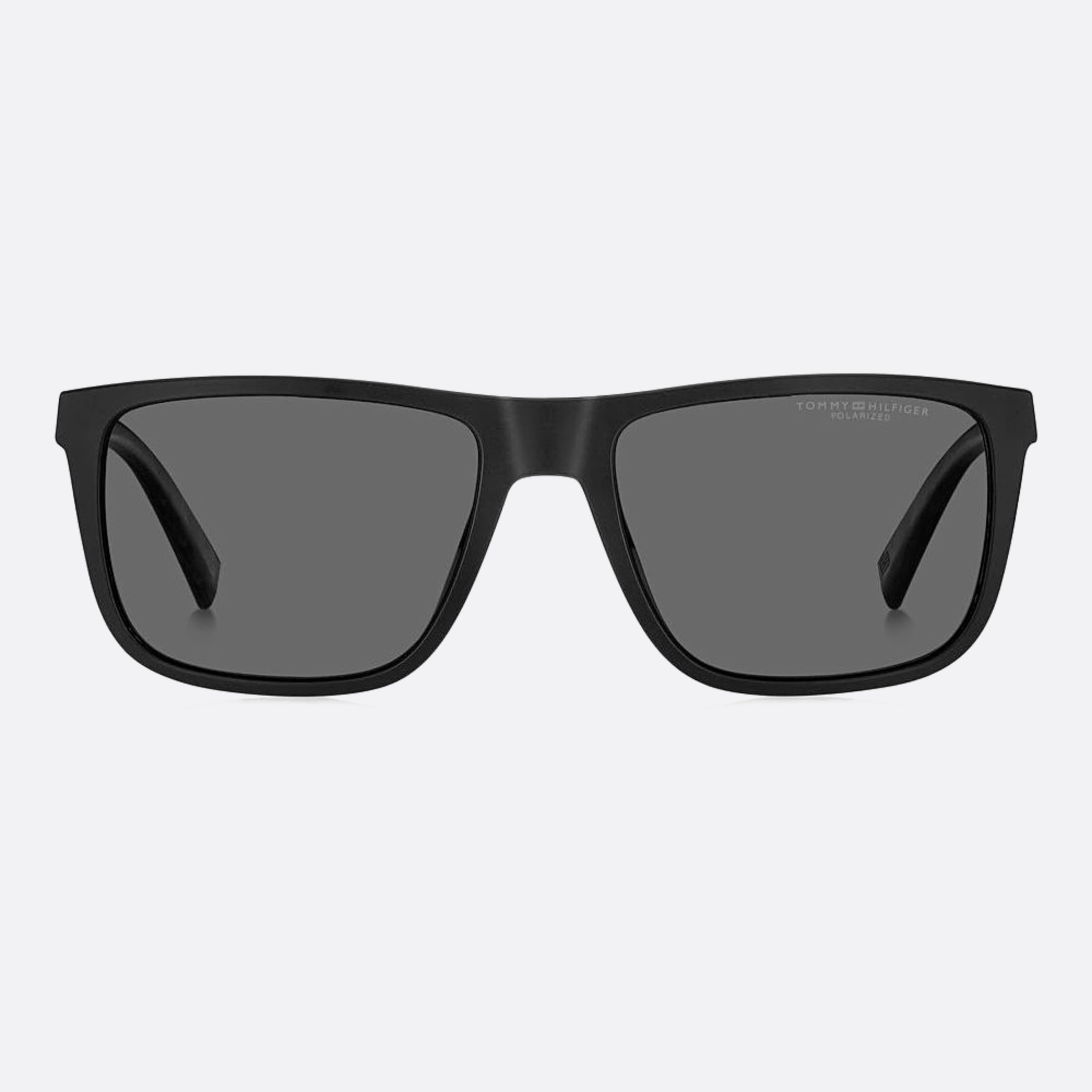 Tommy 56mm Hilfiger Black Squared Men Sunglasses - Main View